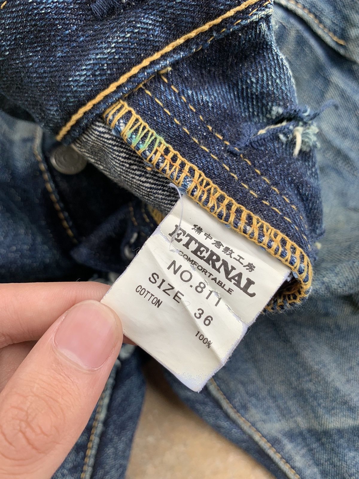 Vintage Eternal Selvedge Button Fly Distressed Denim