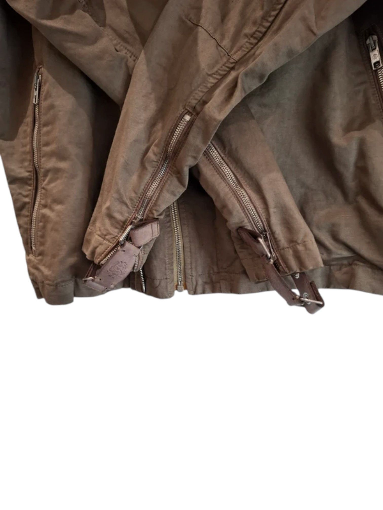 Roberto Cavalli Roberto Cavalli Brown Canvas Jacket – Buckle Detail Size US M / EU 48-50 / 2 - 9 Thumbnail