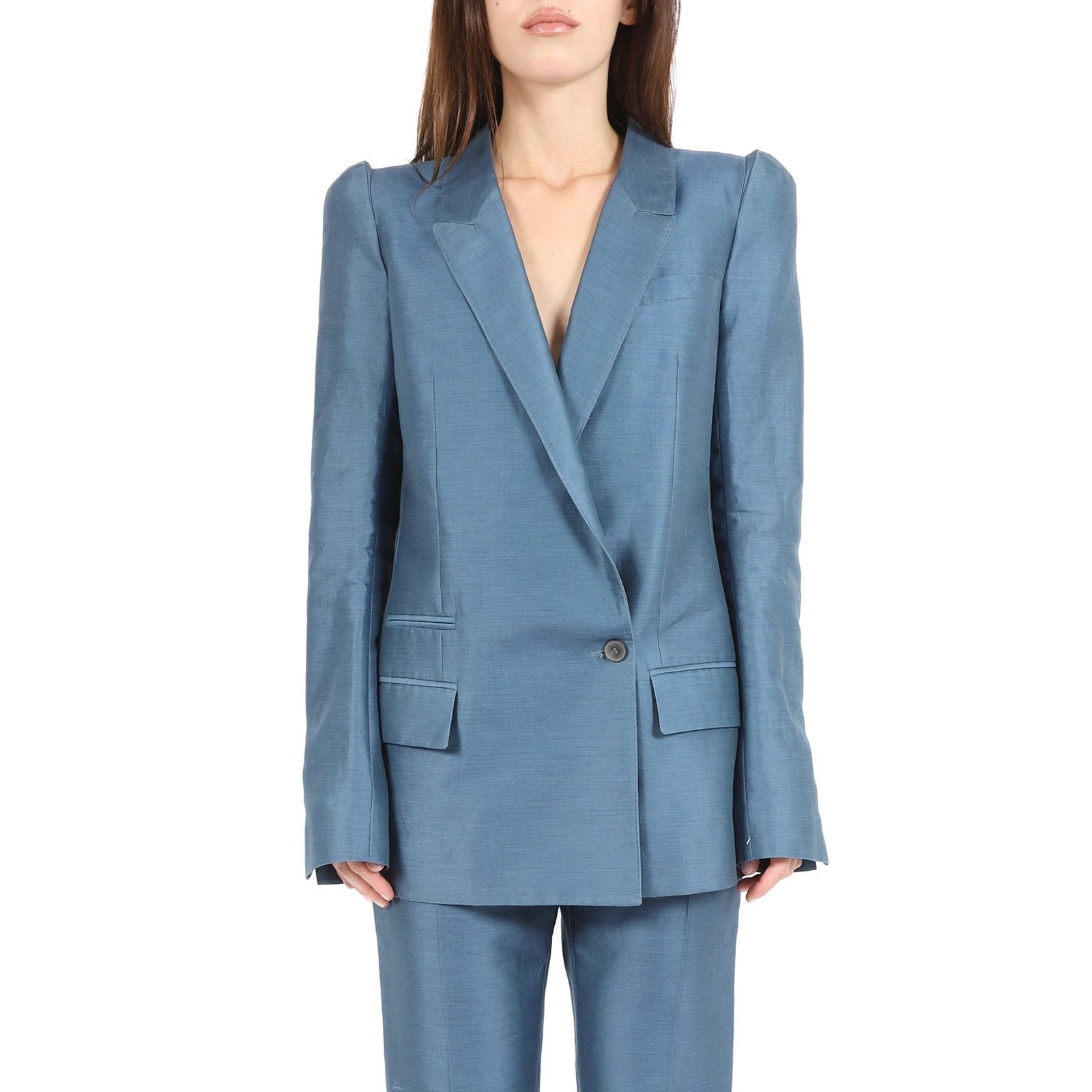 Haider Ackermann FW17 Oversized 3D Shoulder Blazer in Blue Cotton Size XS / US 0-2 / IT 36-38 - 10 Thumbnail