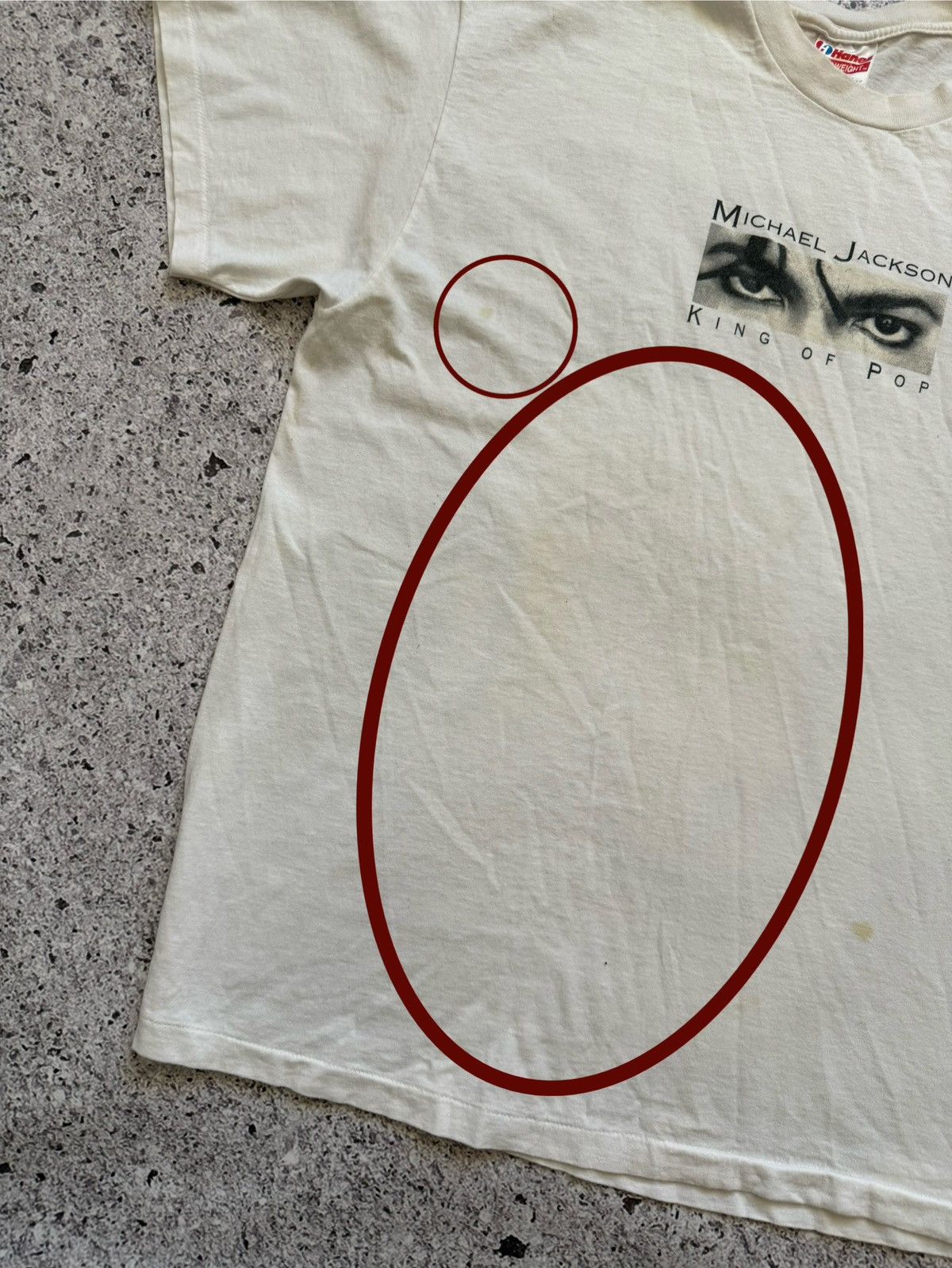 Band Tees × Michael Jackson Vintage 1992 Michael Jackson King Of Pop Tour Eyes T-Shirt Size US XL / EU 56 / 4 - 15 Thumbnail