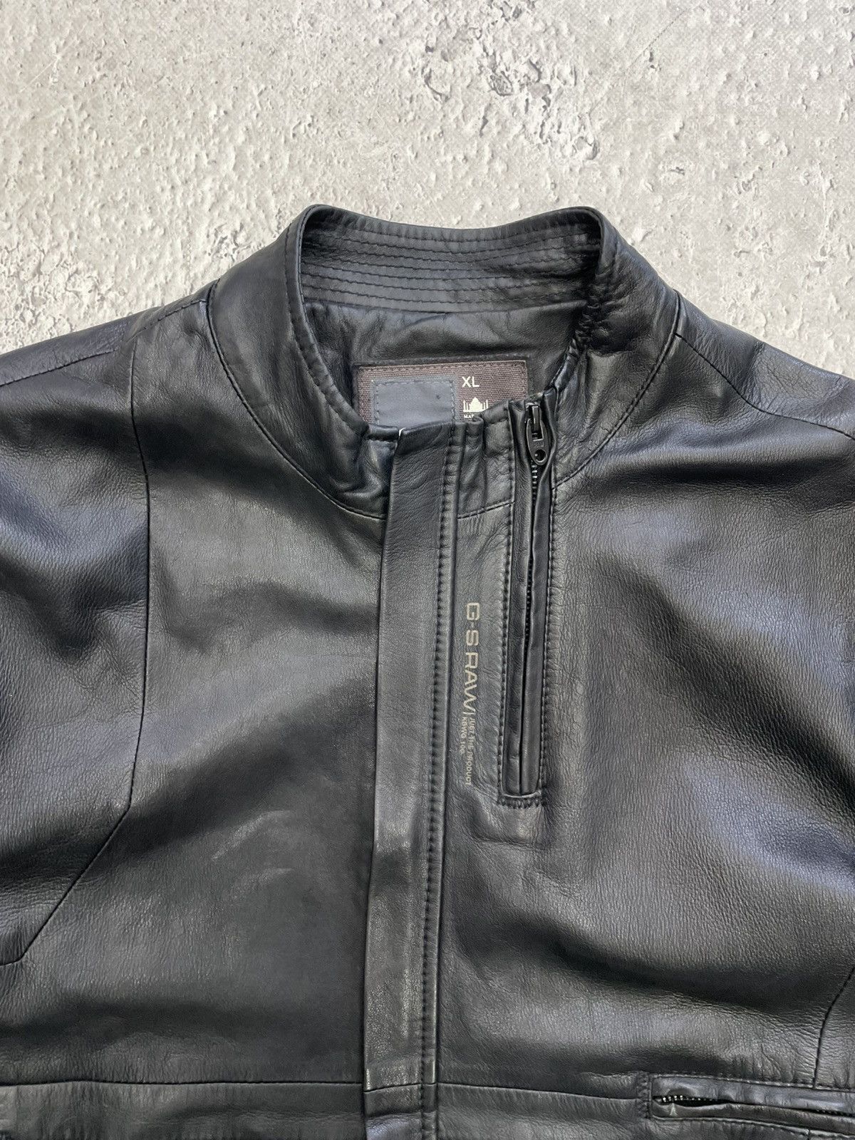 G-Star Rare G star Raw leather slim punk blazer jacket Size US XL / EU 56 / 4 - 3 Thumbnail