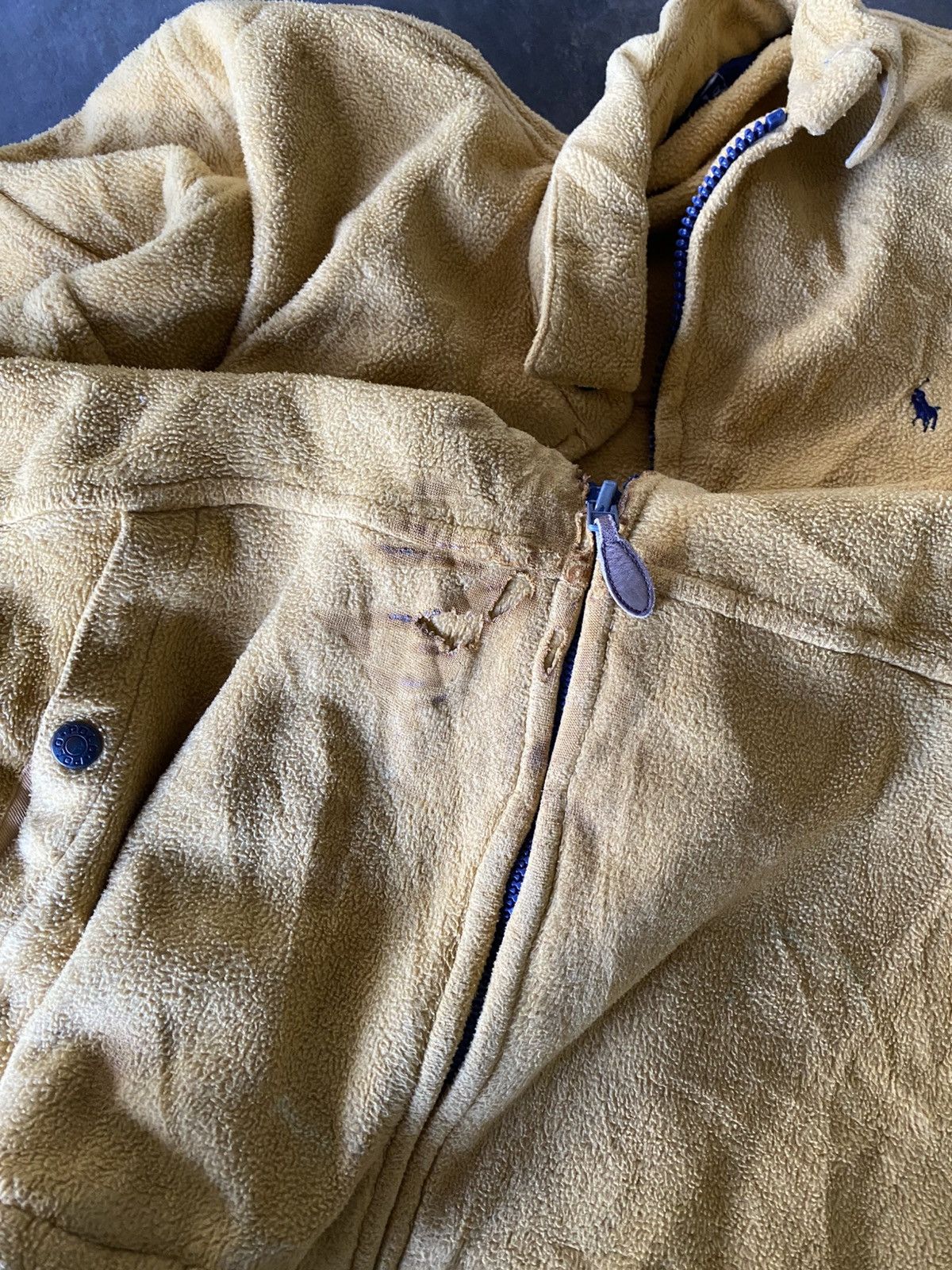 Polo Ralph Lauren VTG Mustard Polo Ralph Lauren Fleece Polartec faded Z4 Size US XL / EU 56 / 4 - 15 Thumbnail
