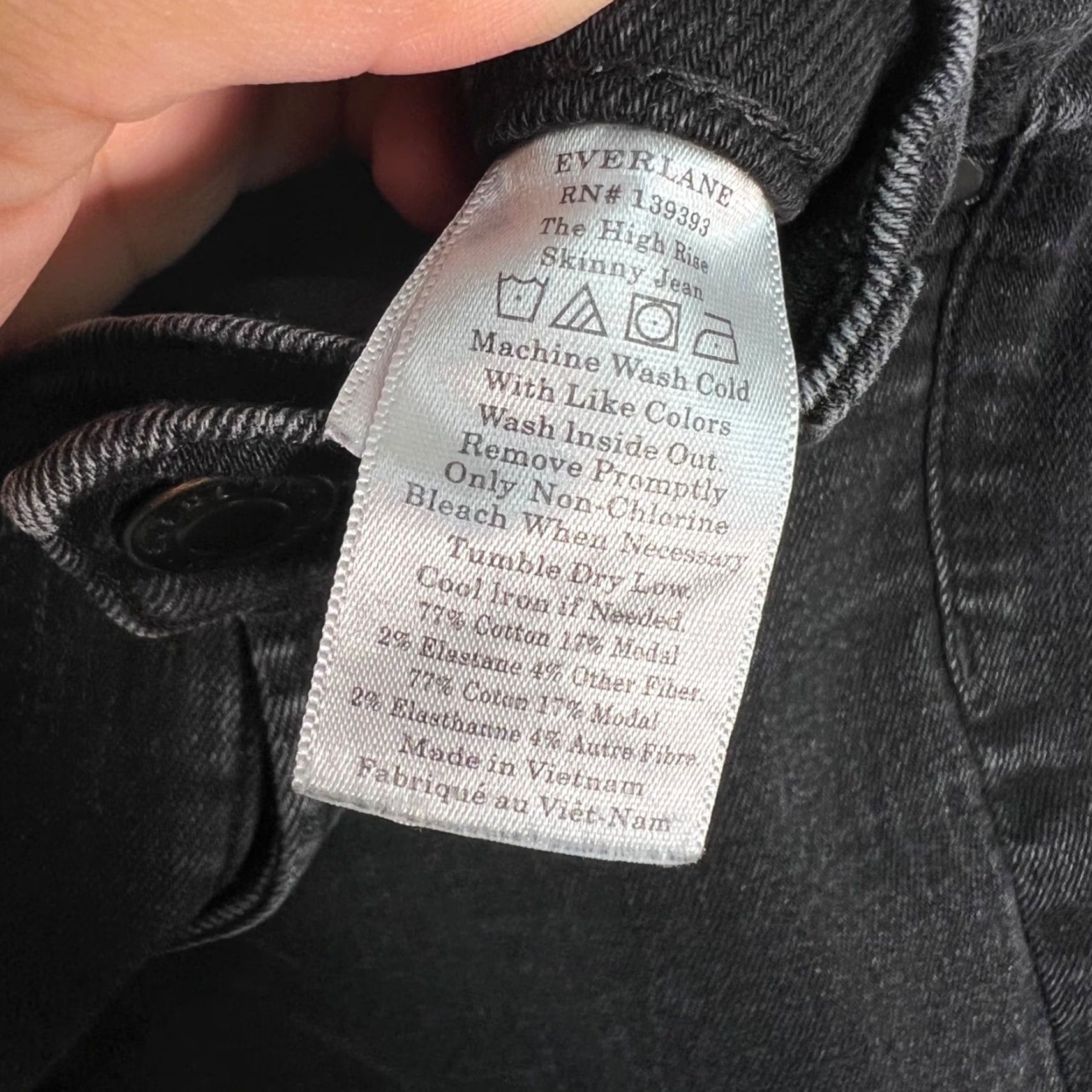 Everlane Everlane The High Rise Skinny Jeans Womens Size 27 Black Denim Size 26" / US 2 / IT 38 - 4 Thumbnail