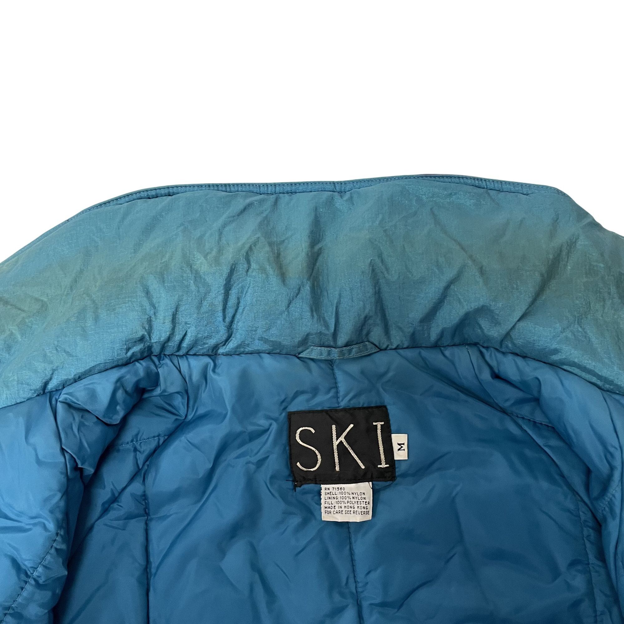 Other Vtg Thermoloft Black Blue COLOR BLOCK Nylon Puffer Jacket Size US M / EU 48-50 / 2 - 11 Thumbnail