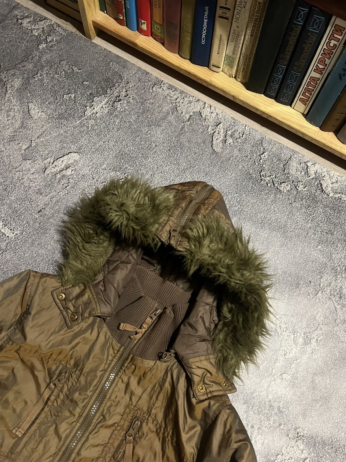 Vintage Y2K Streetwear Bomber / Balenciaga Style / With Zip Fur 90s Size US M / EU 48-50 / 2 - 5 Thumbnail