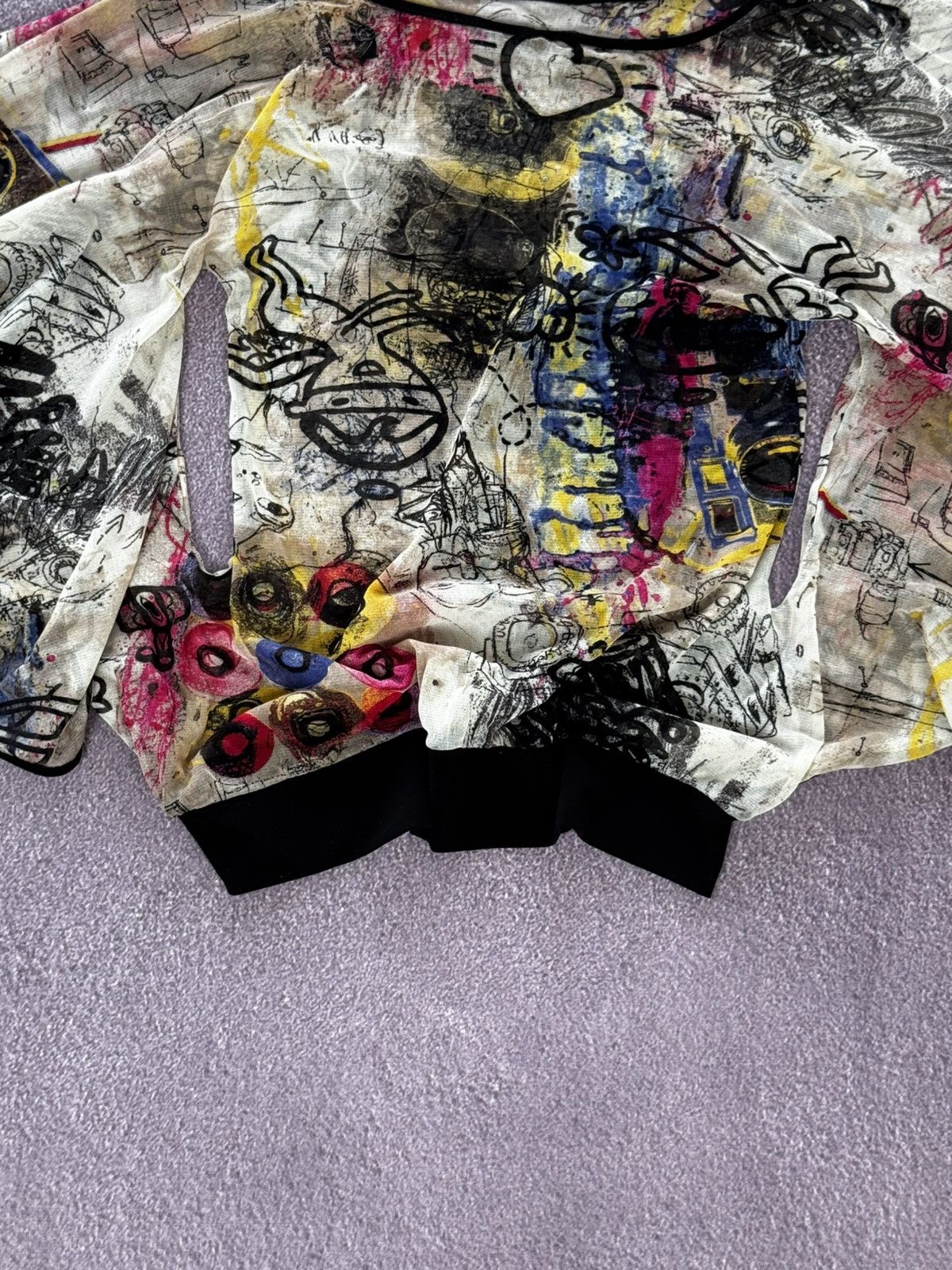 Japanese Brand Avant Garde Abstract Vibe Y2K Floral Pattern Blouse Size M / US 6-8 / IT 42-44 - 5 Thumbnail