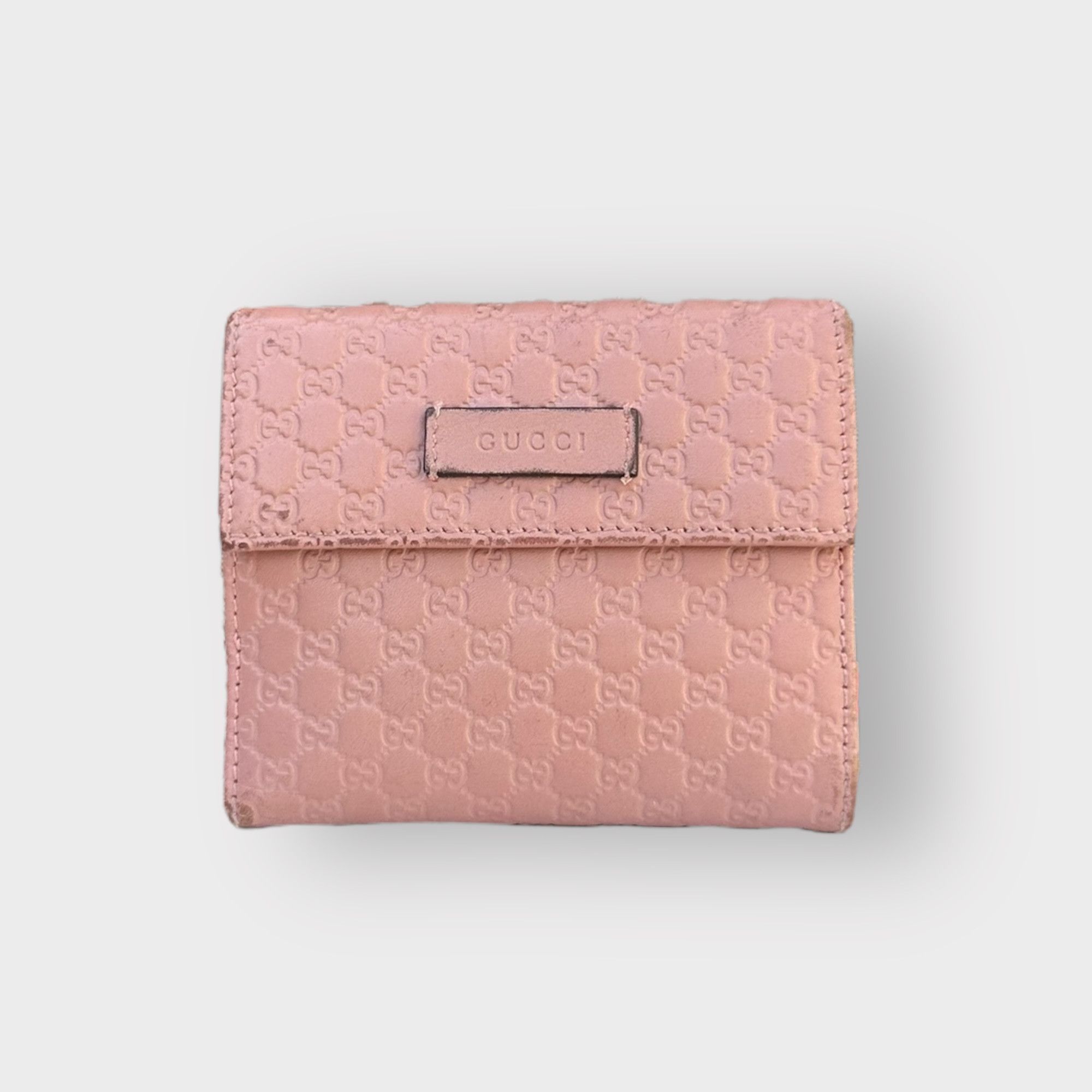 Gucci Gucci Wallet Pink Guccissima Leather Monogram Size ONE SIZE - 1 Thumbnail