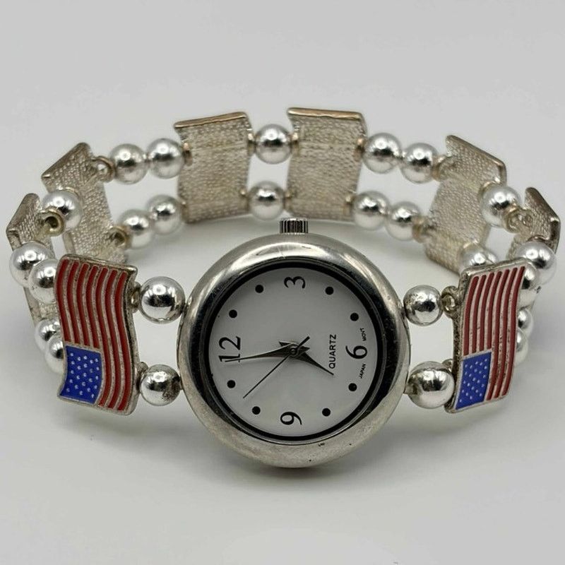 Other Silver American Flag Watch Size ONE SIZE - 3 Thumbnail