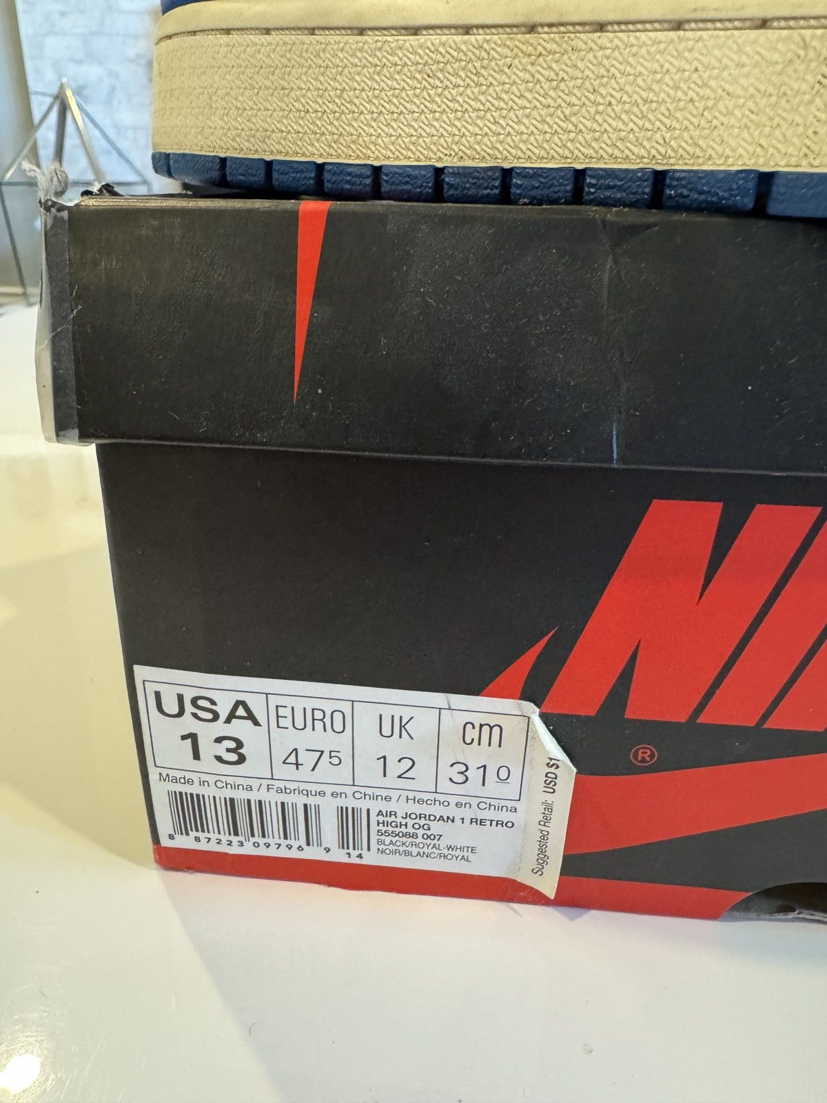 Jordan Brand Air Jordan 1 Retro High OG Royal (2017) Size US 13 / EU 46 - 8 Thumbnail