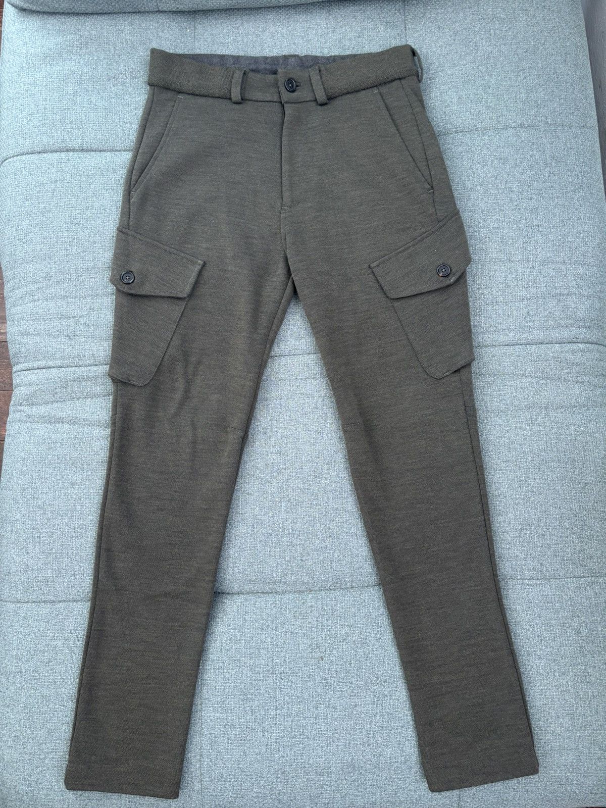 Ralph Lauren Purple Label Khaki Jersey Cargo Pants Size US 30 / EU 46 - 2 Thumbnail