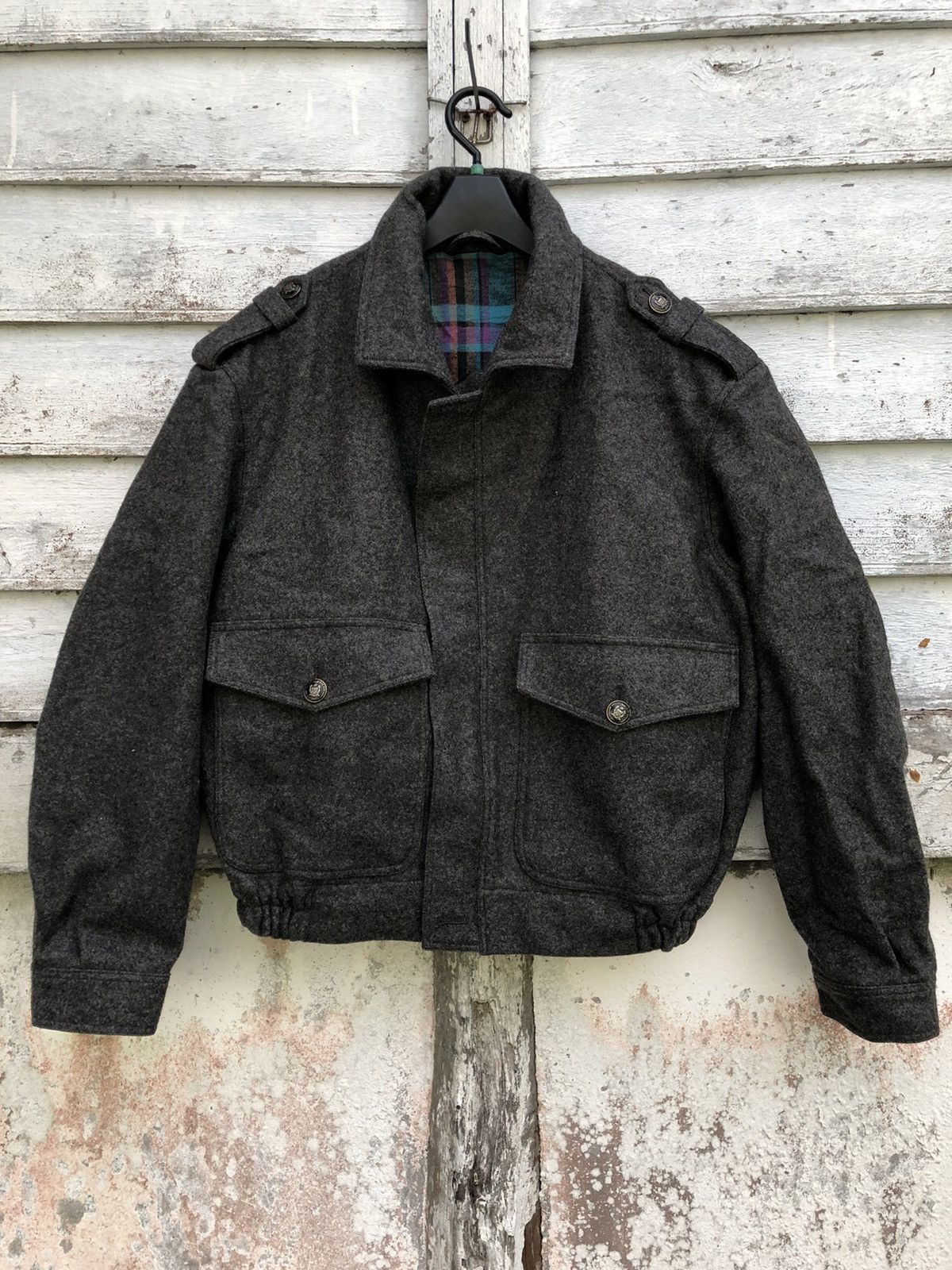 Vintage Boston Traders Wool Bomber Jacket