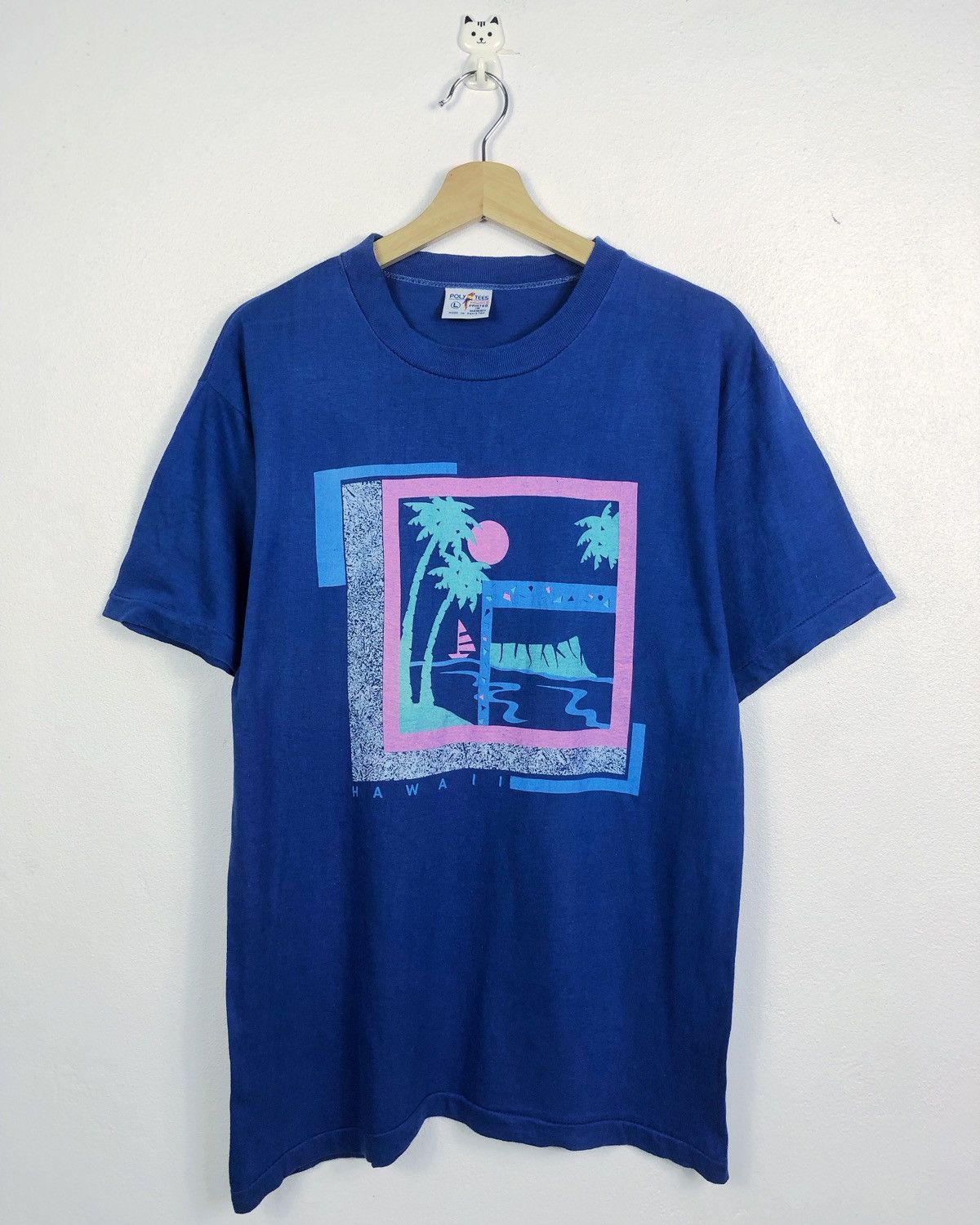 Vintage Rare Vintage 80s Hawaii Poly Tees Tee Size US L / EU 52-54 / 3 - 1 Thumbnail
