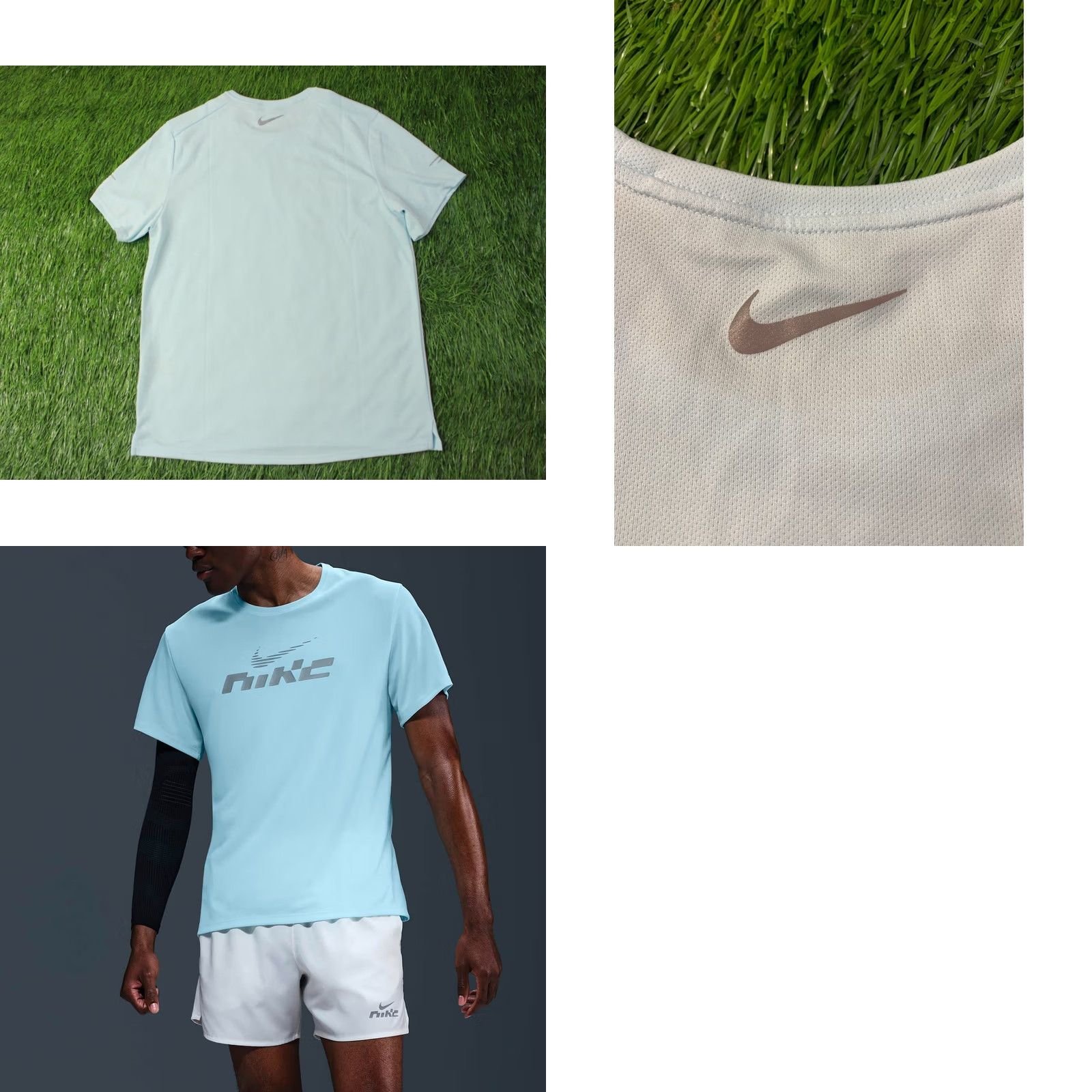 Nike NIKE RUNNING Miler T-Shirt Mens Adult M Blue 2025 Nike Dri-FIT Jersey Short Sleeve Training Shirt Size US M / EU 48-50 / 2 - 8 Thumbnail