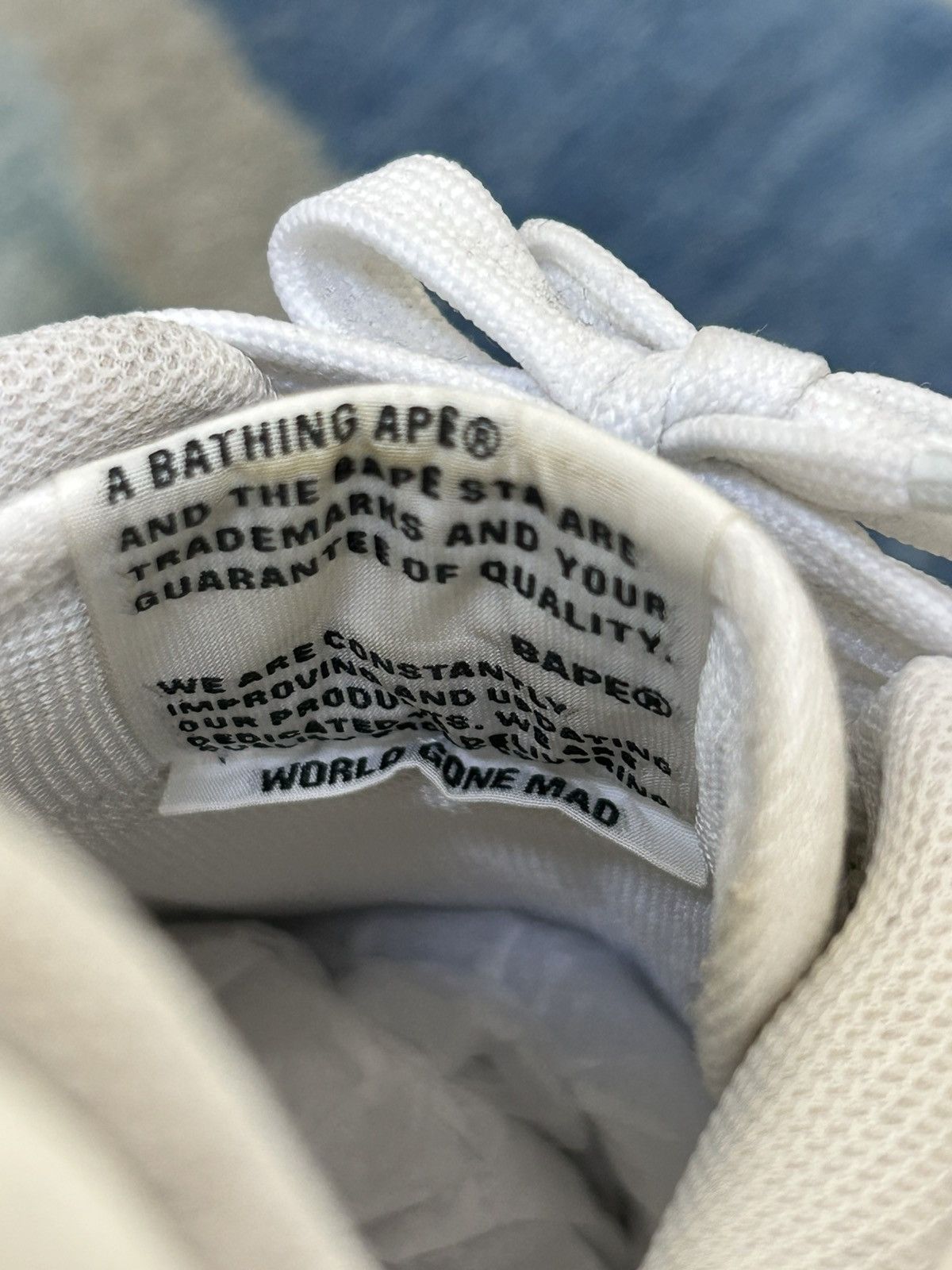 Bape A bathing ape bape sta low shark white Size US 8 / EU 41 - 5 Thumbnail