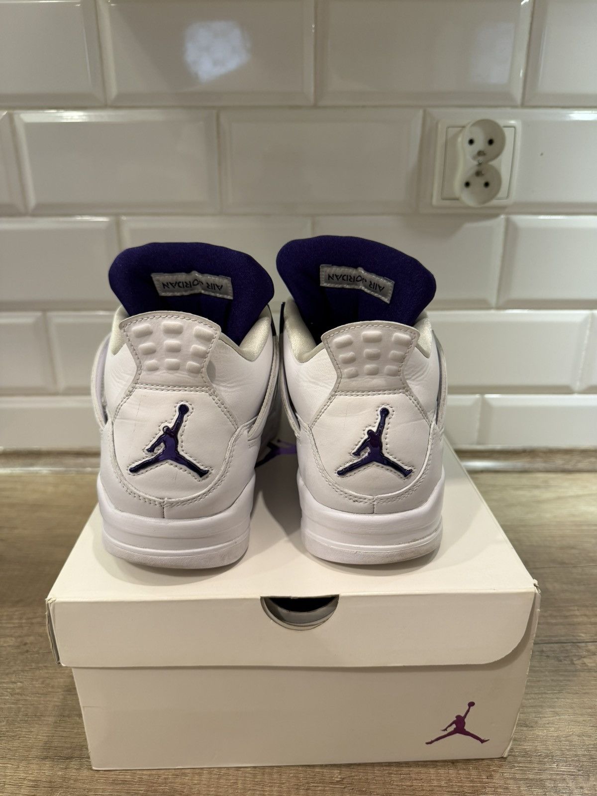 Jordan Brand Jordan 4 Metallic Purple Size US 10.5 / EU 43-44 - 3 Thumbnail