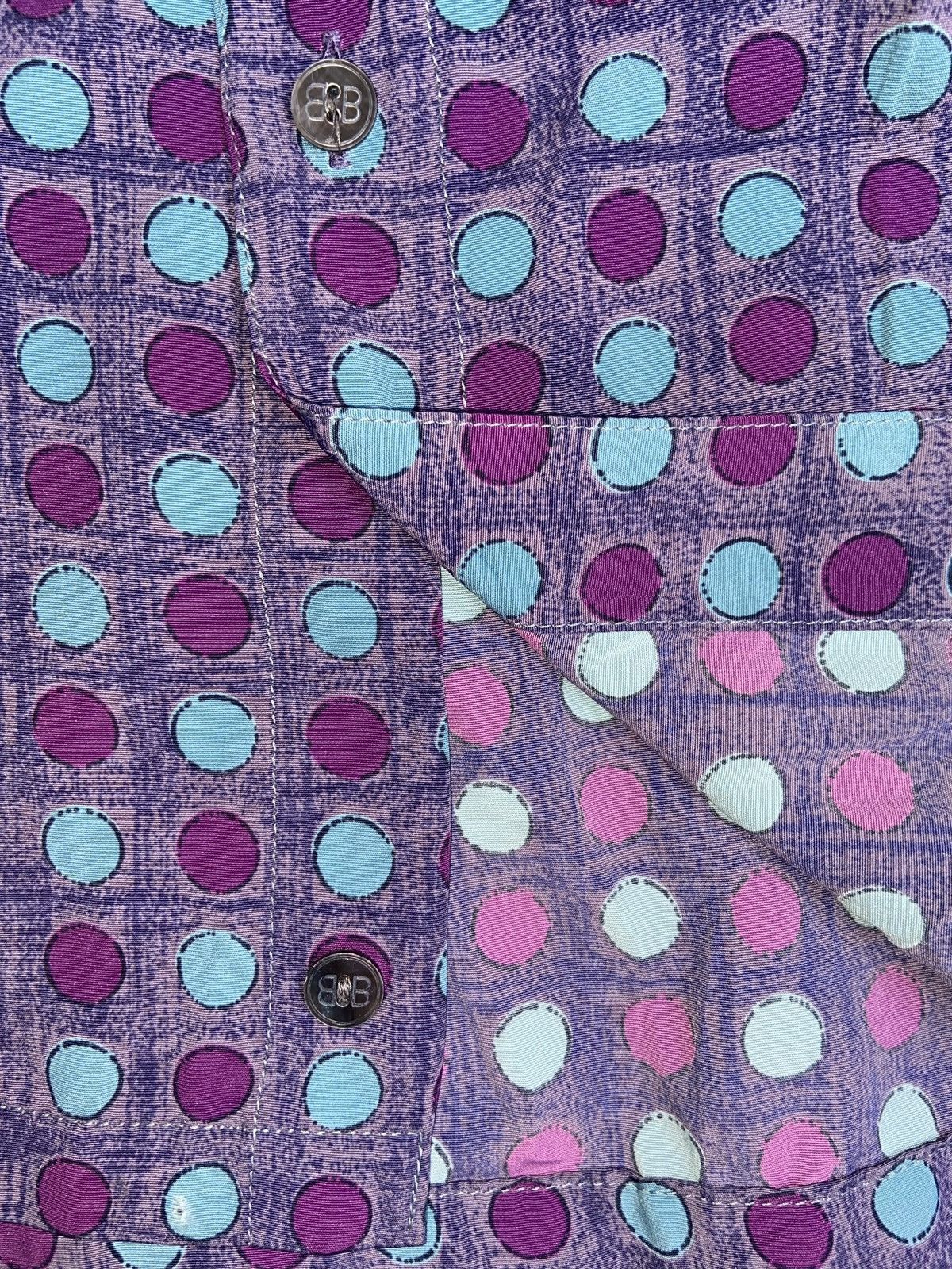 Balenciaga BALENCIAGA Purple Polkadot Patterned Shirt Size US L / EU 52-54 / 3 - 13 Thumbnail