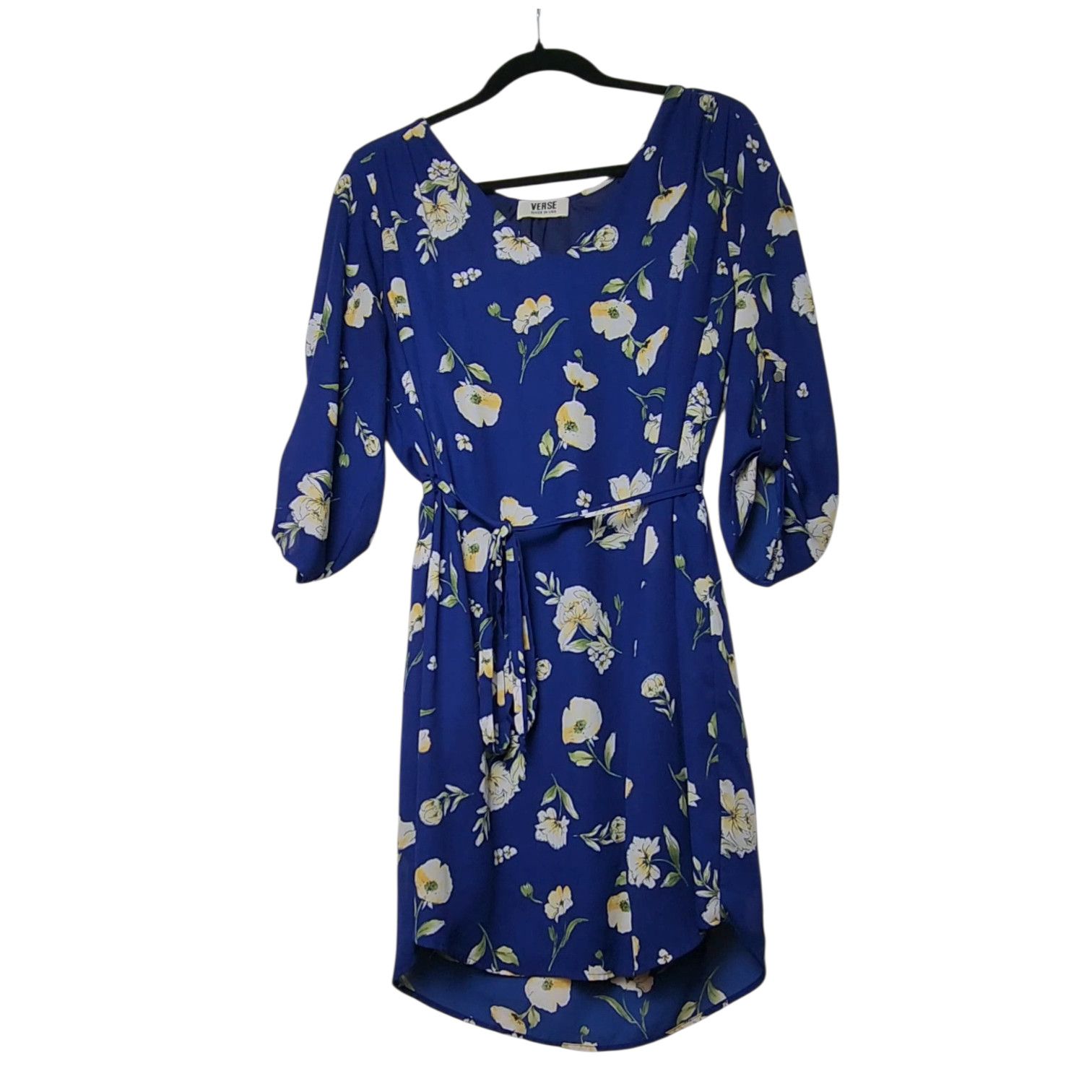 Other Verse Blue Floral 3/4 Sleeve Dress - Size Large Size L / US 10 / IT 46 - 1 Thumbnail