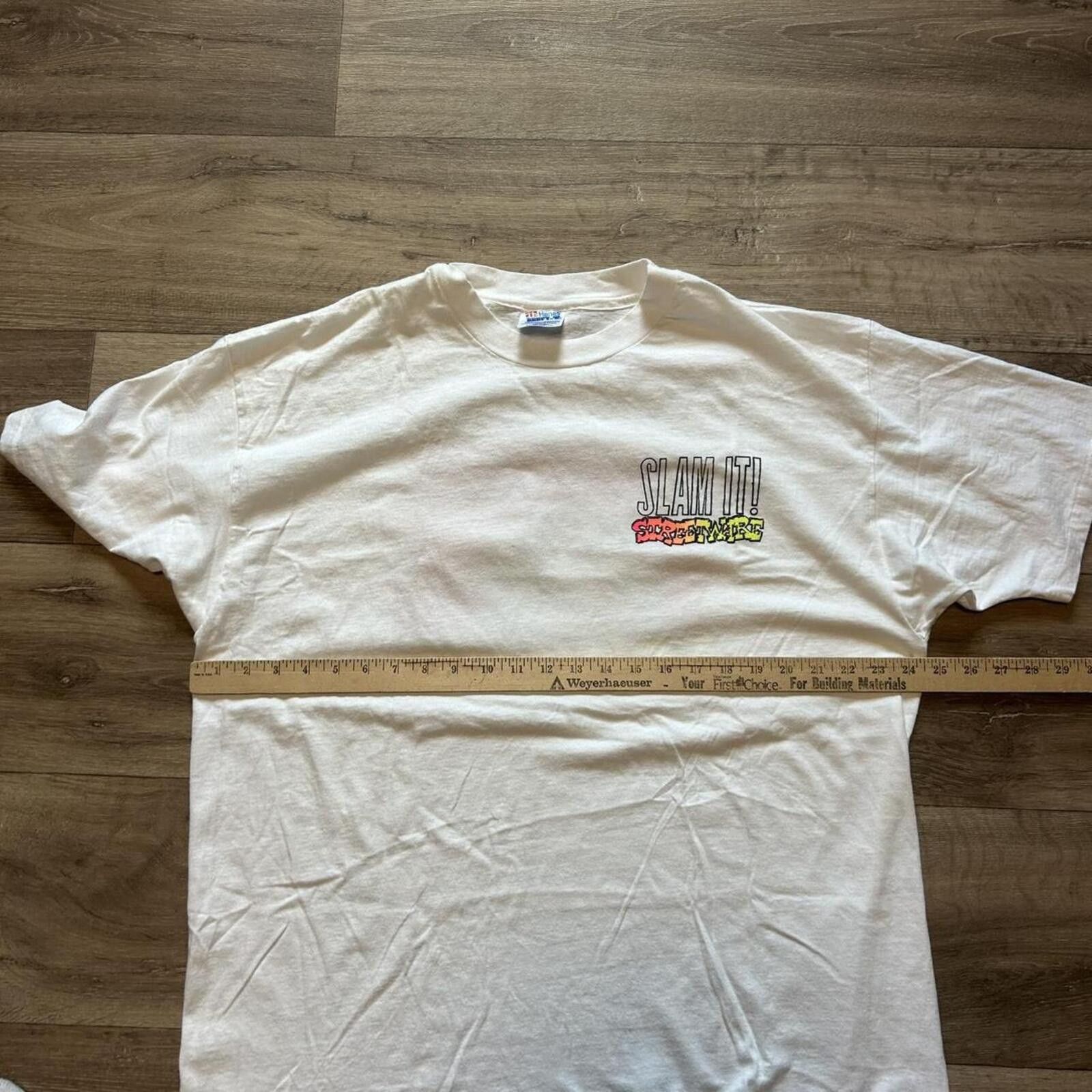 Fruit Of The Loom Vintage Truck Graphic t shirt Slam It 90’s Size US XXL / EU 58 / 5 - 6 Thumbnail