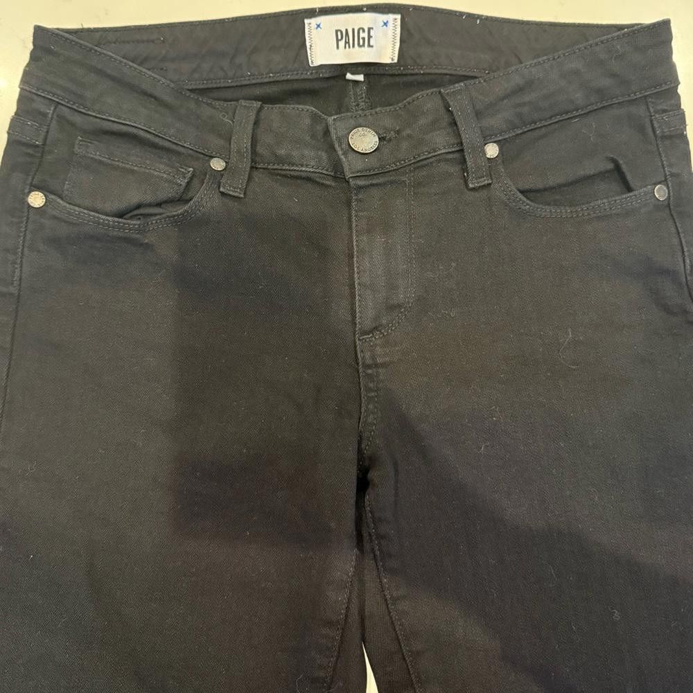 Paige PAIGE Skyline Skinny Jet Black Jeans Size 28 Size 28" / US 6 / IT 42 - 4 Thumbnail