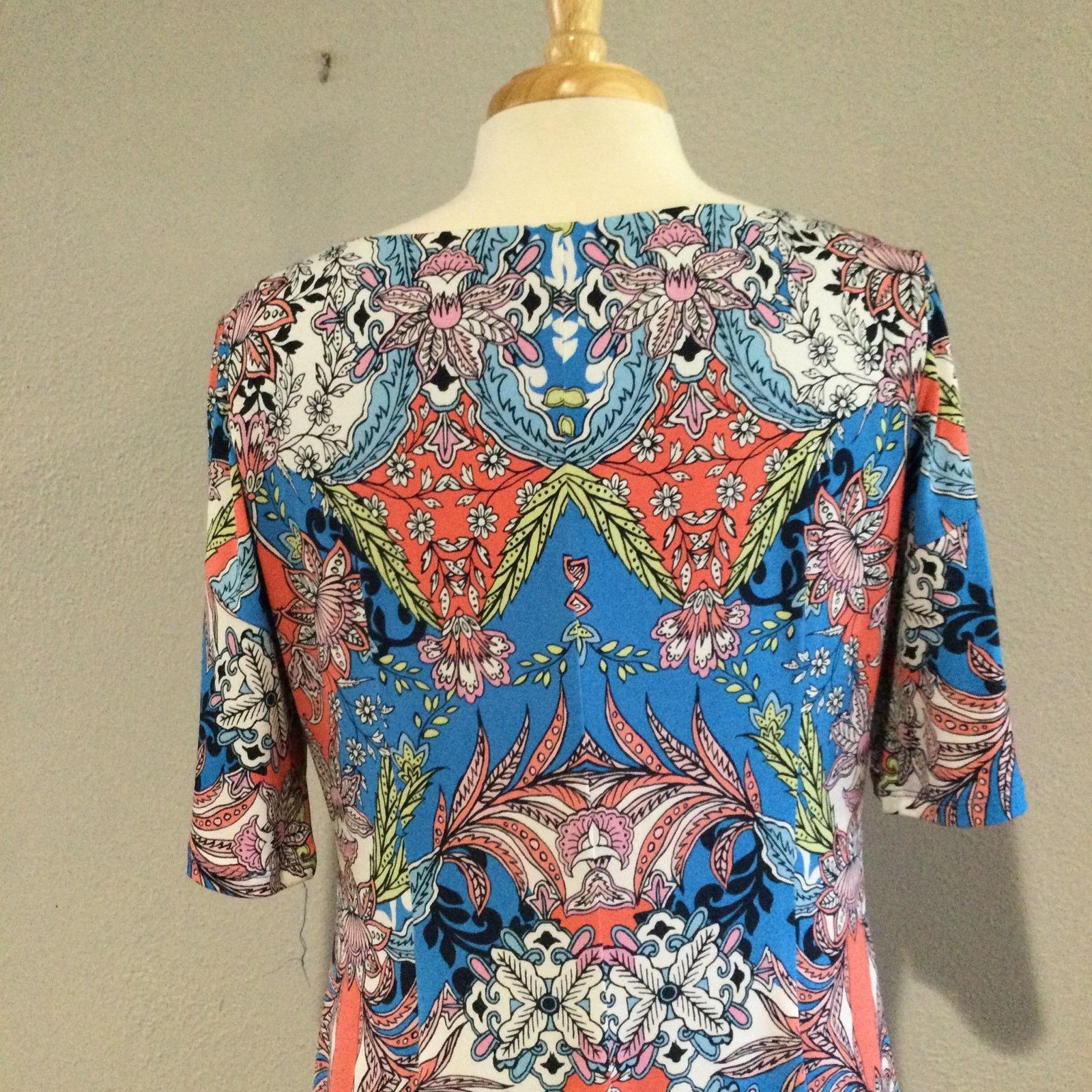 Other Leslie Fay Multicolor Lined Floral Print Midi Dress Size 8 Size M / US 6-8 / IT 42-44 - 7 Thumbnail