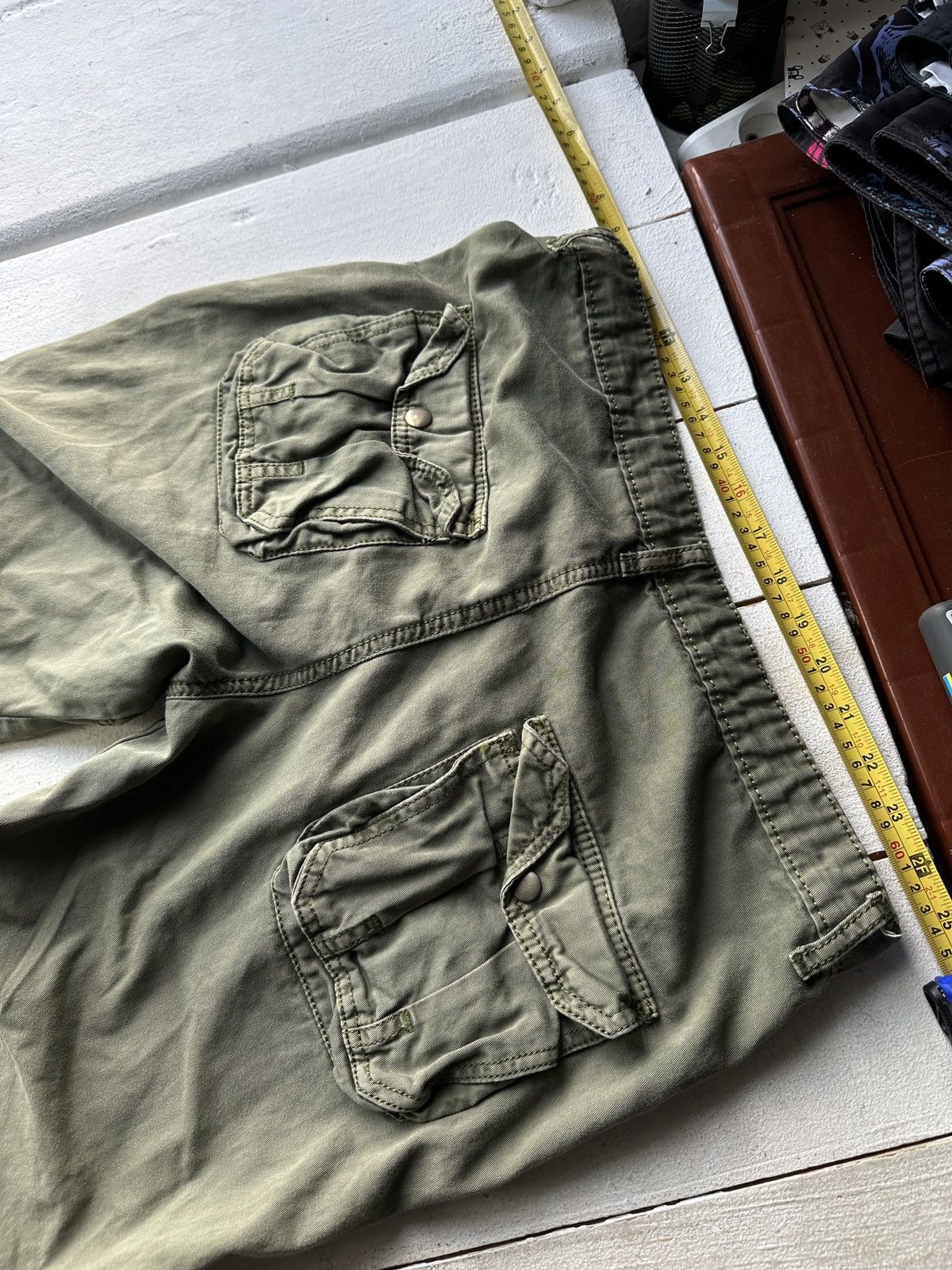 Other 🚨RARE 90s MULTIPOCKET Stone Wash OLIVE GREEN Jeans Mens 30 Size US 30 / EU 46 - 10 Thumbnail