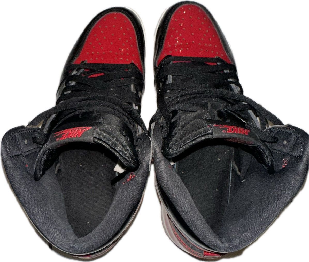 Nike Jordan 1 retro High ( Patent Bred) Size US 11.5 / EU 44-45 - 3 Thumbnail