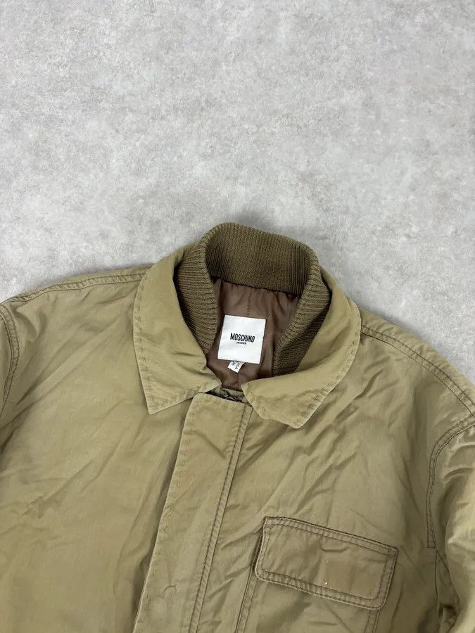 Moschino 2000s Moschino Khaki Bomber Jacket Nylon Cargo Pocket Size US L / EU 52-54 / 3 - 5 Thumbnail