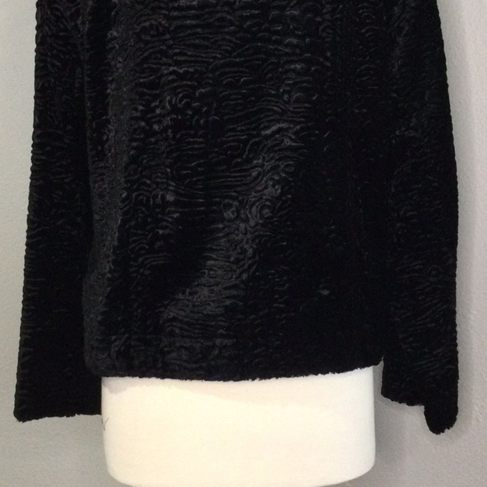 Chicos Chico's Design Vintage Black Velour Jacket Size 2/L/12 Size L / US 10 / IT 46 - 10 Thumbnail