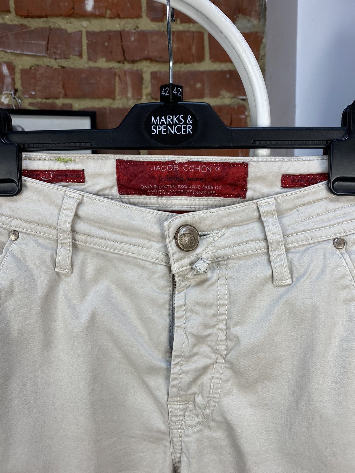 Jacob Cohen Jacob Cohen J606 Comfort Tailored Jeans Beige Chino Pants Size US 30 / EU 46 - 3 Thumbnail