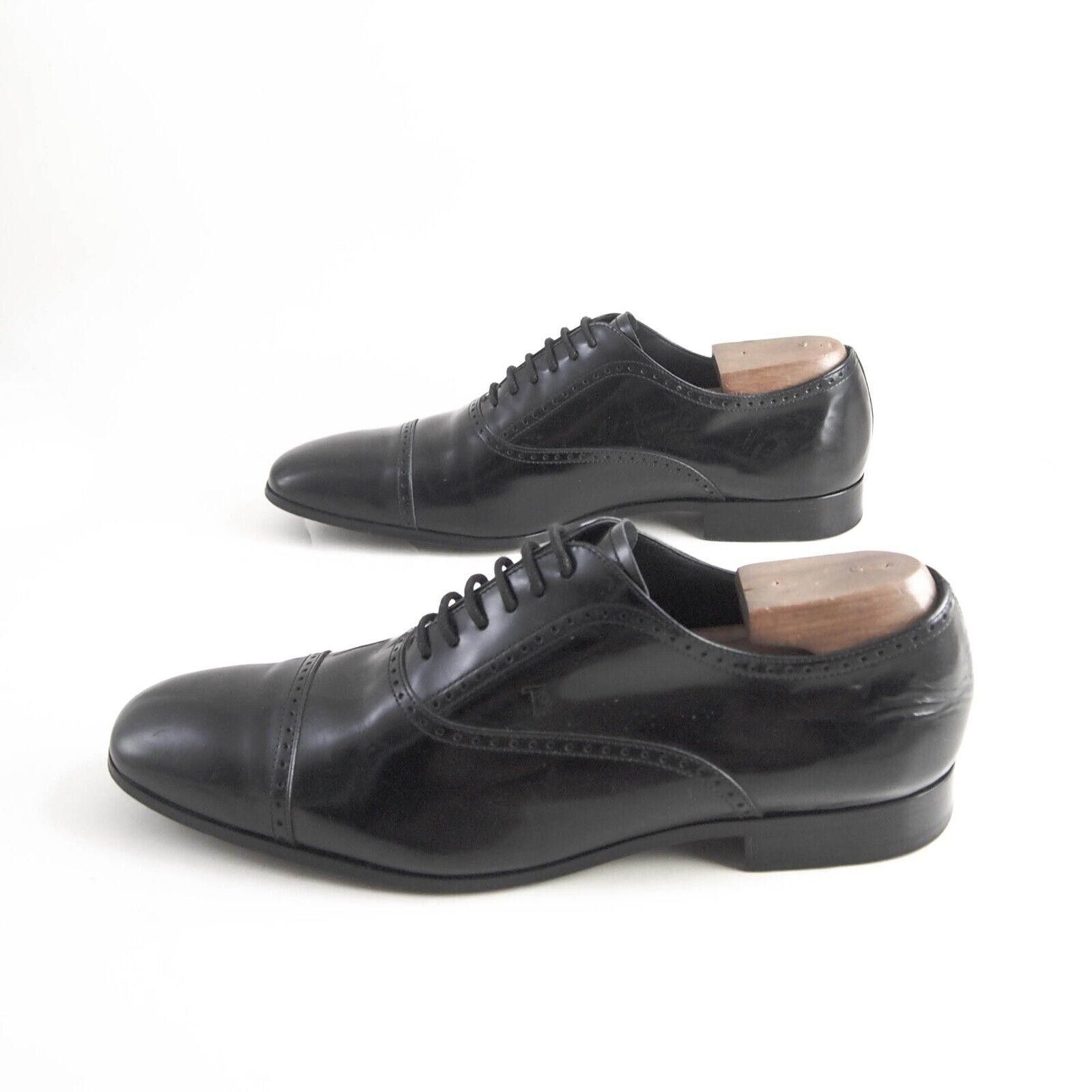 Tod's TODs Cap Toe Oxfords Black Leather Size US 11 EU 44 $820 Size US 11 / EU 44 - 2 Thumbnail