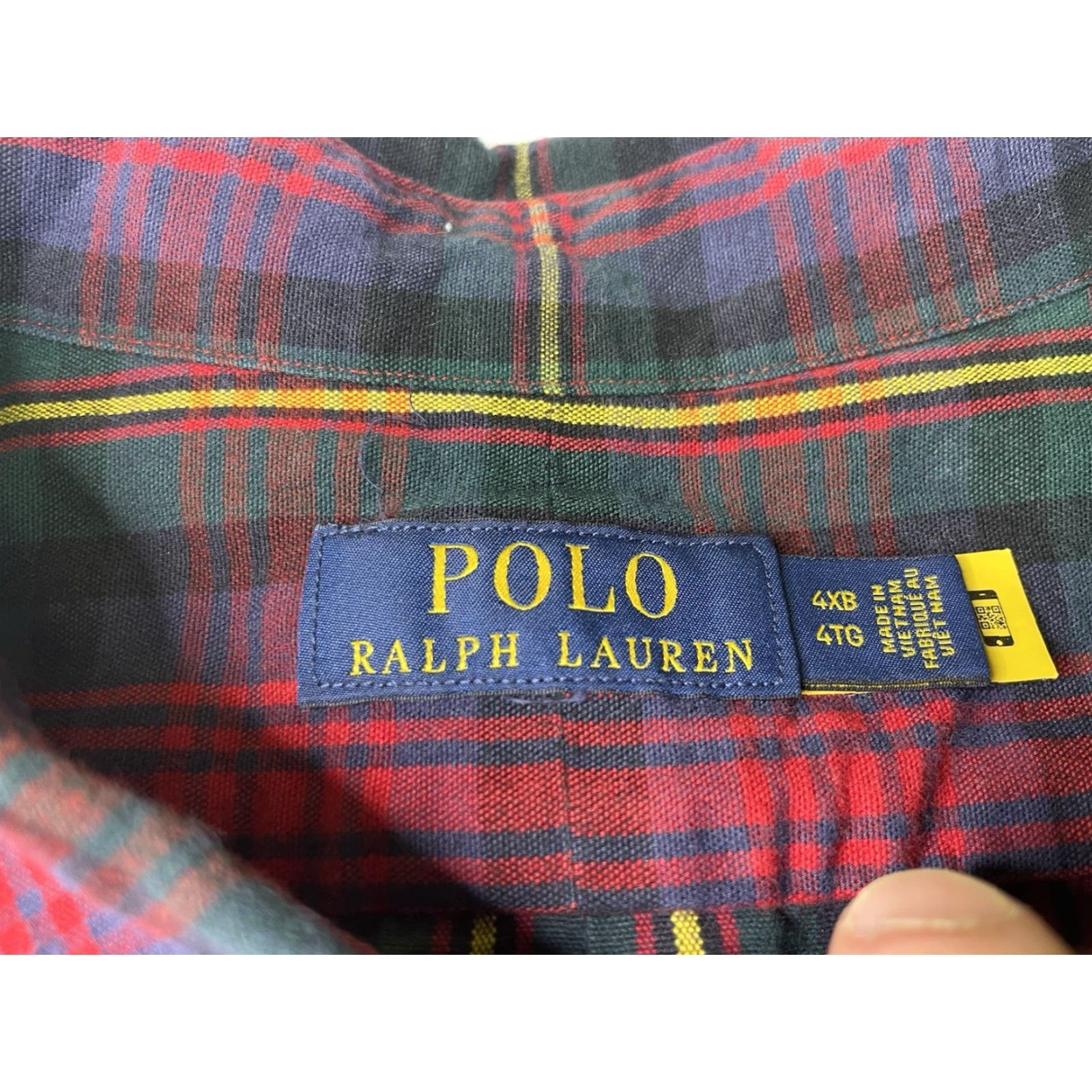 Polo Ralph Lauren Polo Ralph Lauren Shirt Big 4XB Mens Red Plaid Flannel Button-Up Logo Collar Classic Fit Long Sleeve Size US XXL / EU 58 / 5 - 3 Thumbnail