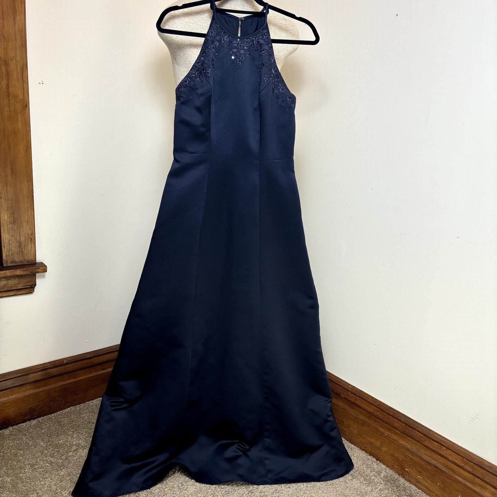 Morilee Sz 7/8 S Women's Navy Sleeveless Evening Gown— Forma