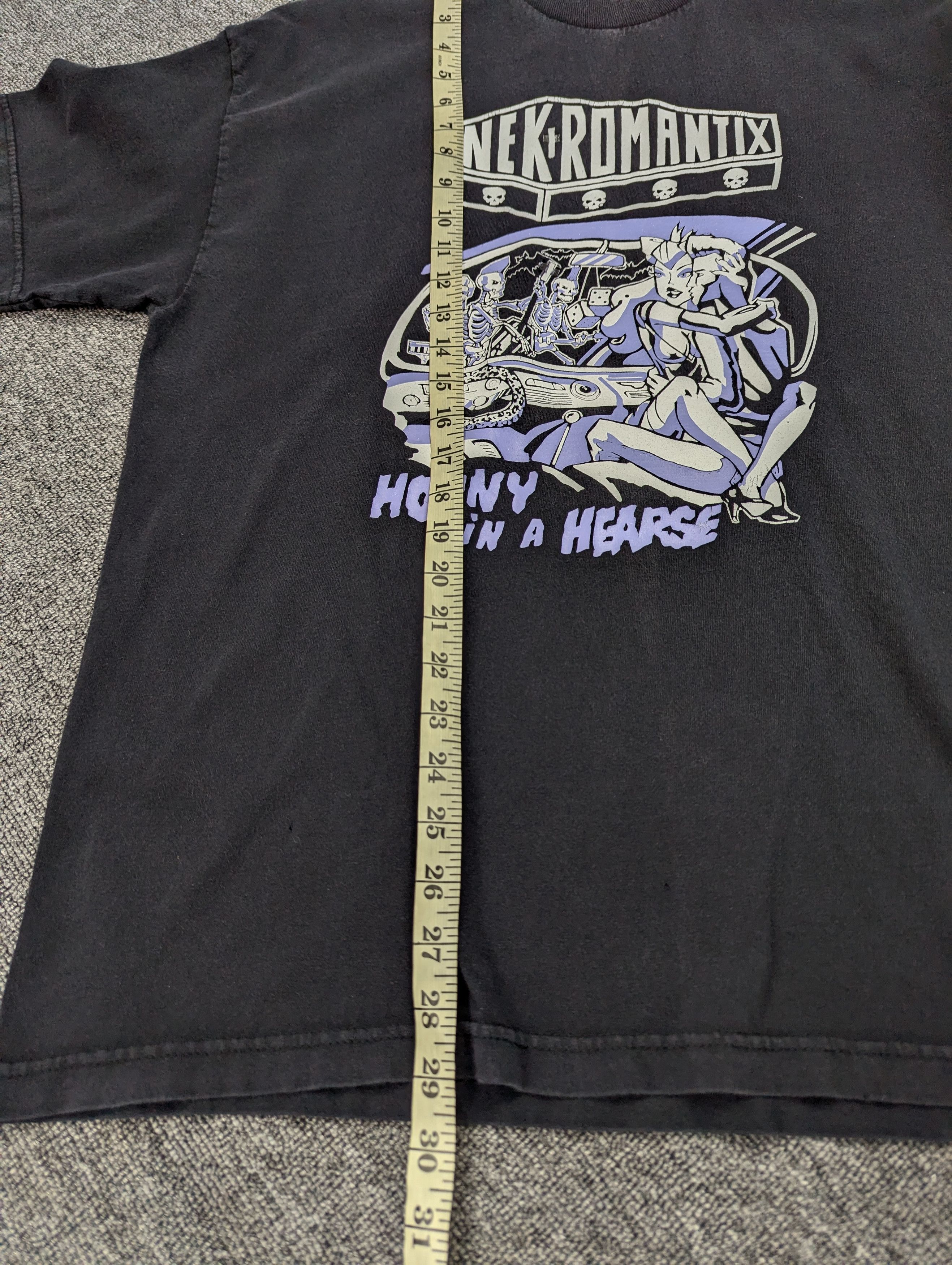 Band Tees Vintage Nek Romantix 'Horny In A Hearse' Punk Band Tees Size US XL / EU 56 / 4 - 11 Thumbnail