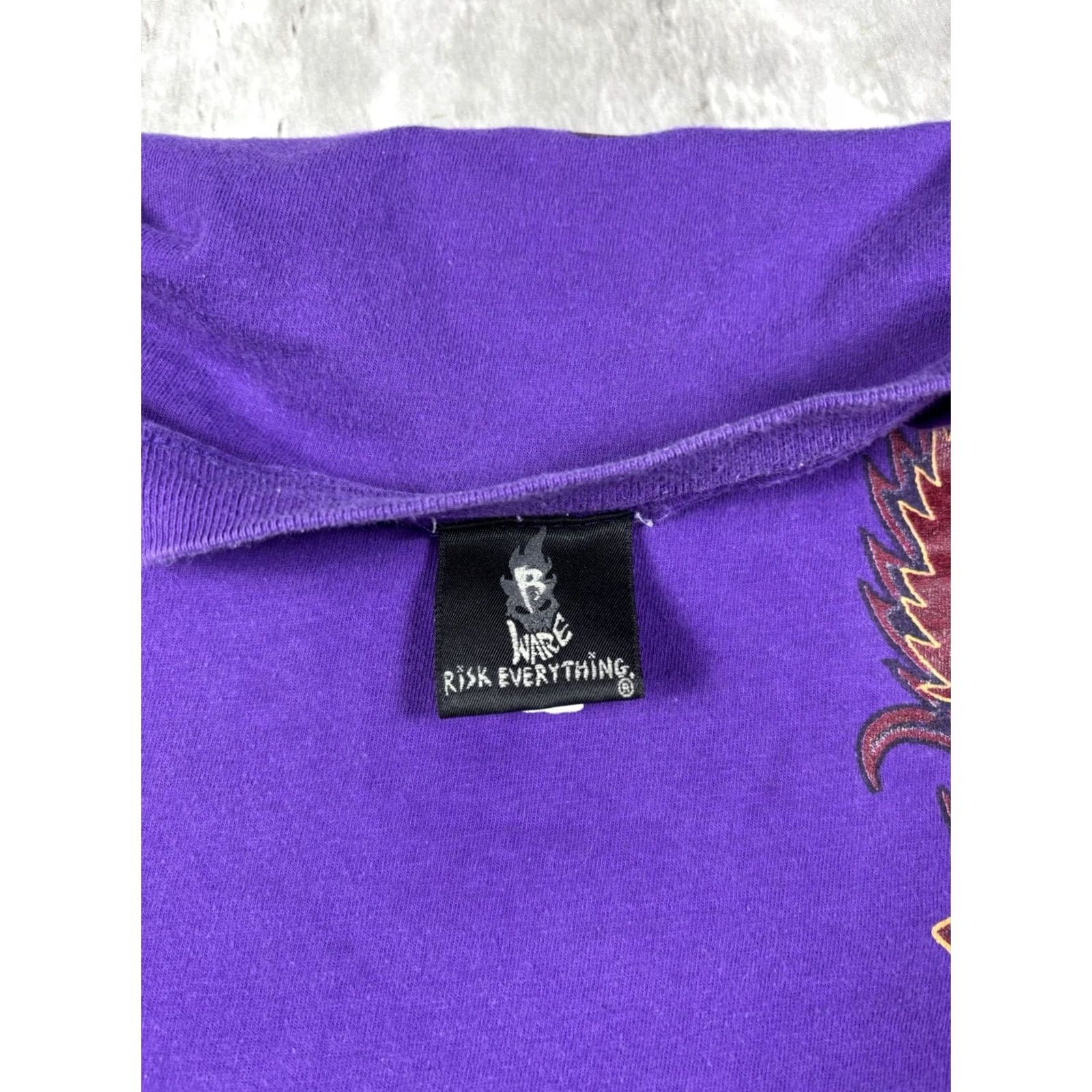 No Fear VINTAGE No Fear Shirt Mens L Purple 90s Risk Everything Bad The Bones size Size US L / EU 52-54 / 3 - 5 Thumbnail