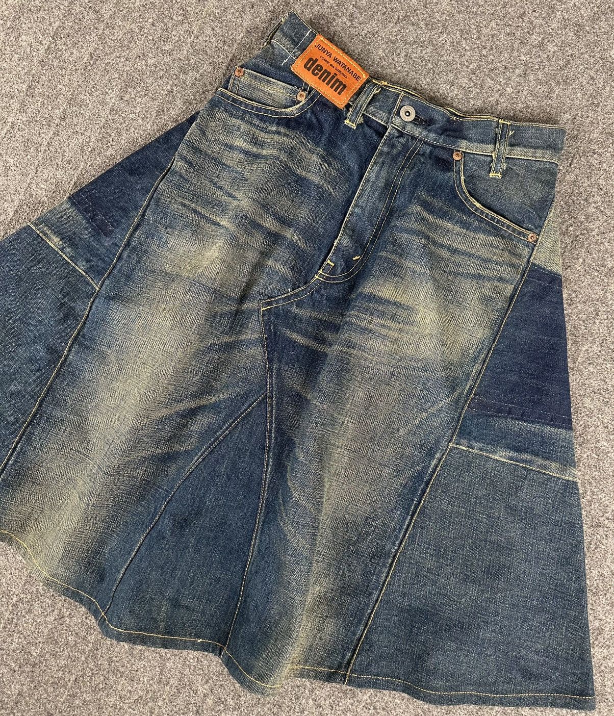 Junya Watanabe Junya - Watanabe CDG AD2015 Reconstructed Patch Denim Skirt Size 26" / US 2 / IT 38 - 2 Thumbnail