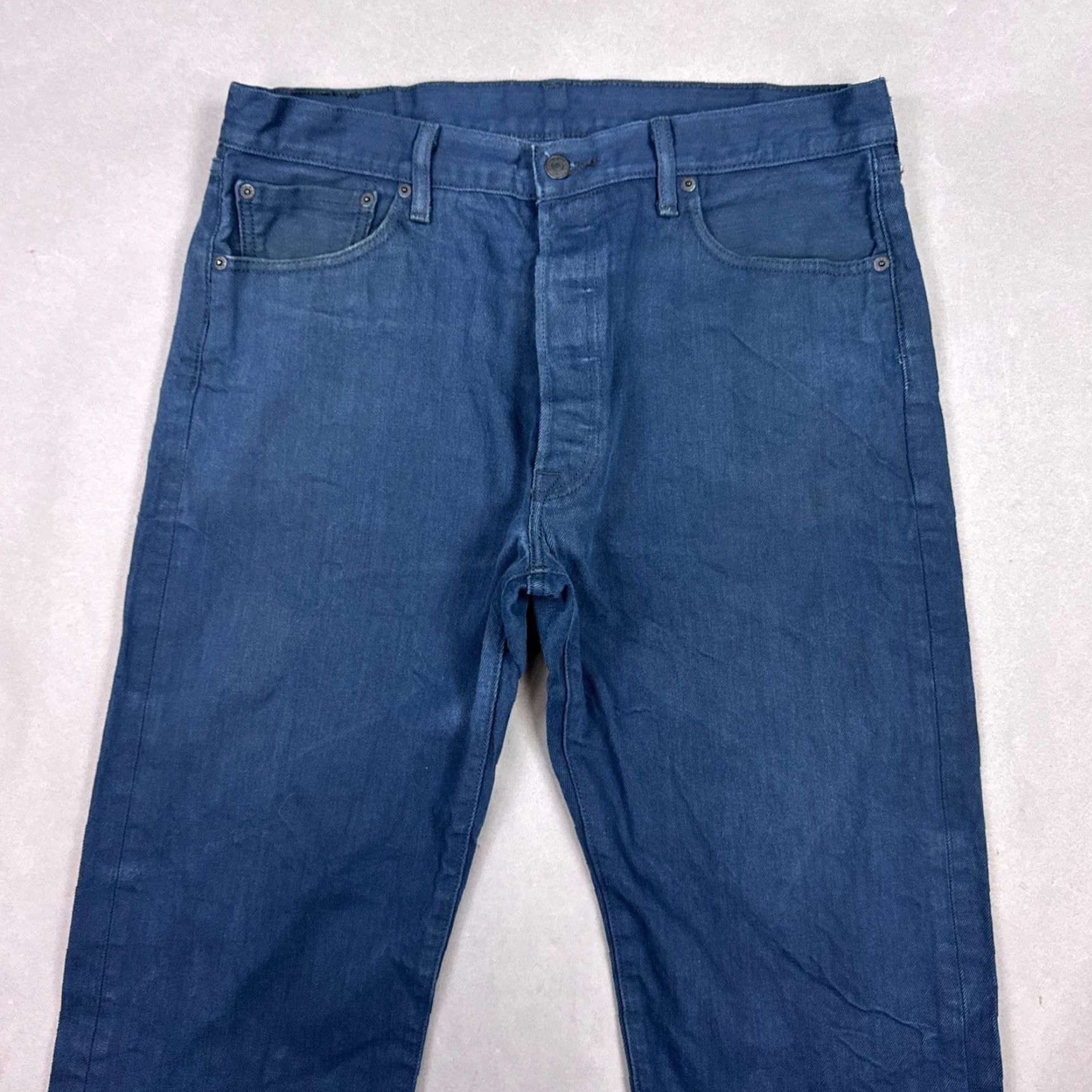 Levi's Levis 501 Jeans Mens 36x30 Blue Denim Button Fly Distressed Size US 36 / EU 52 - 4 Thumbnail