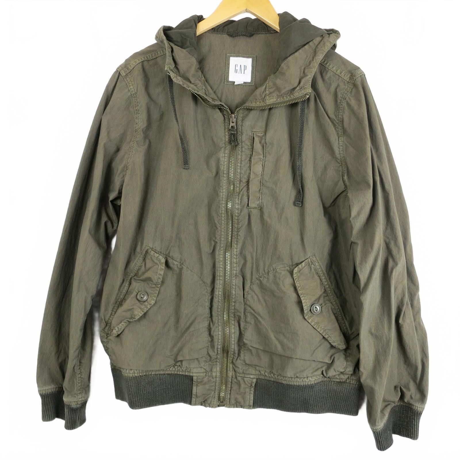 Gap GAP Olive Green Hooded Zip-Up Jacket Men's Medium Size US M / EU 48-50 / 2 - 1 Thumbnail