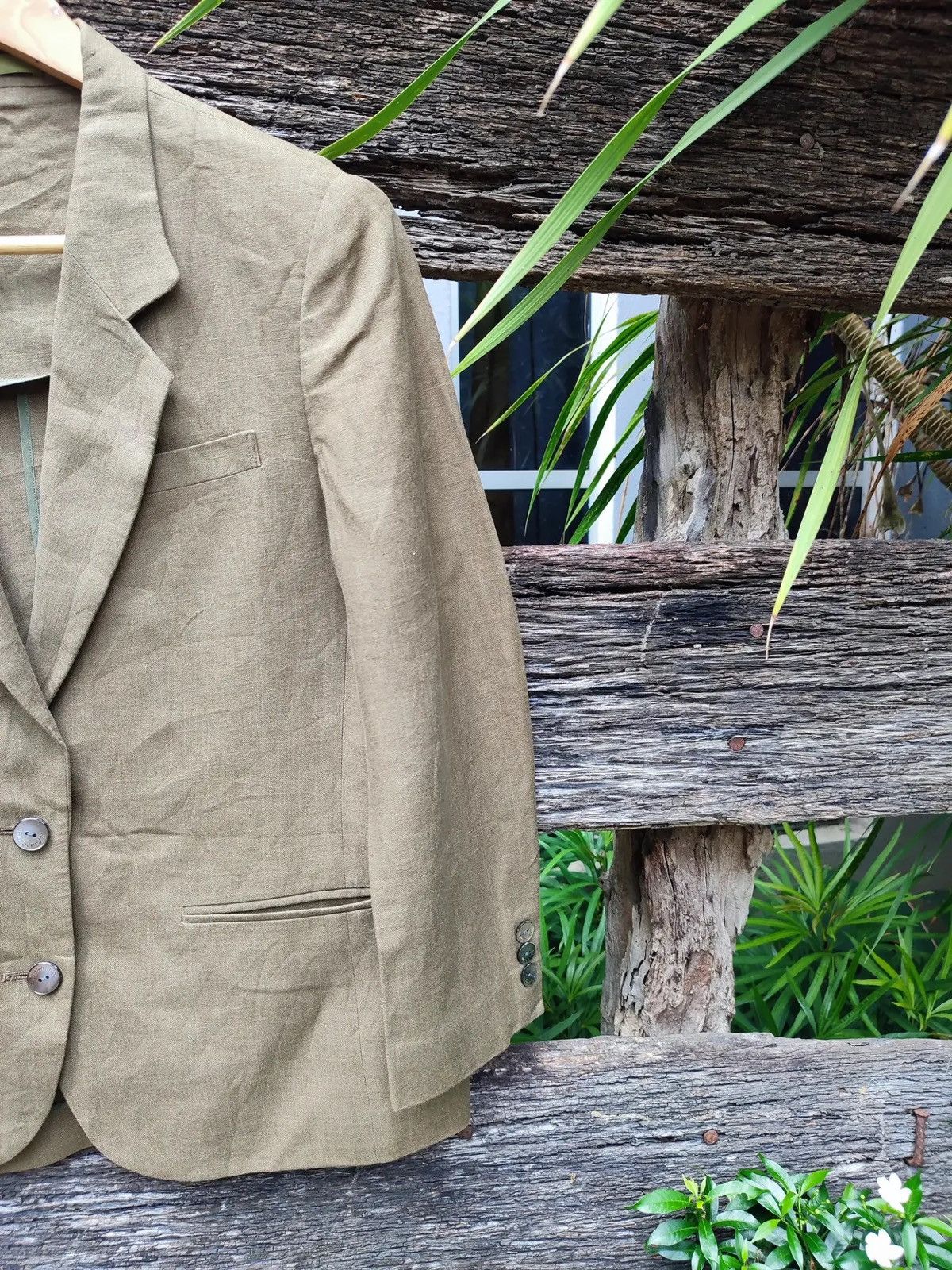 Burberry Vintage Burberrys Linen Blazer – Classic 2-Button Size S / US 4 / IT 40 - 5 Thumbnail