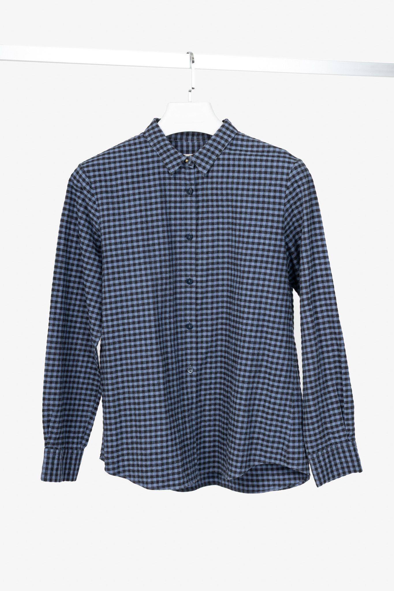 Paul Smith Paul by Paul Smith Blue Plaid Cotton-Flannel Buttoned Shirt Size S / US 4 / IT 40 - 1 Thumbnail