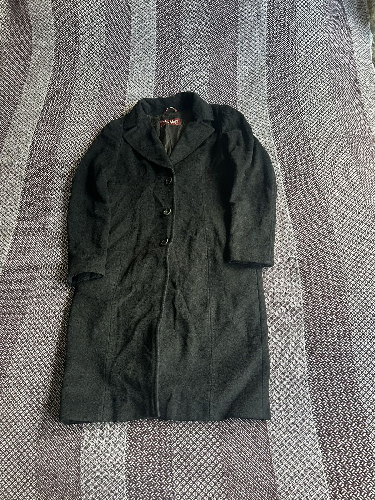 Max Mara Max Mara Heavy Coats 100% Wool Black Avant Garde Size US-10 Size L / US 10 / IT 46 - 2 Thumbnail