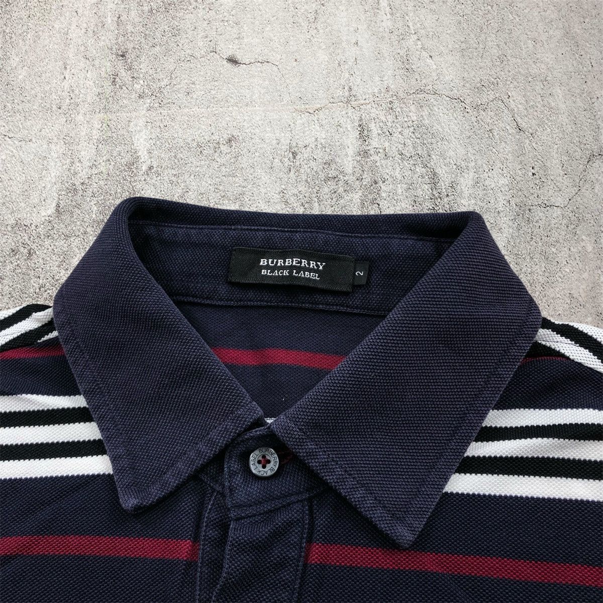 Burberry Vintage Burberry Black Label Polo T-shirt Stripe Luxury Size US S / EU 44-46 / 1 - 9 Thumbnail