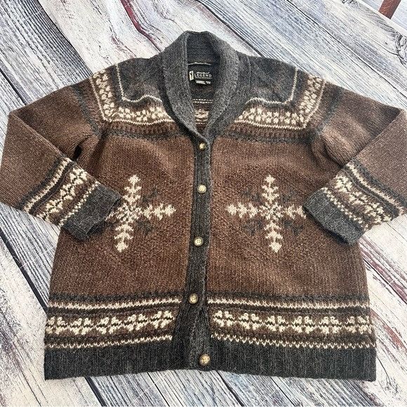 Eddie Bauer Vintage Eddie Bauer “Legend” Wool Brown Patterned Women's Ca Size L / US 10 / IT 46 - 2 Thumbnail
