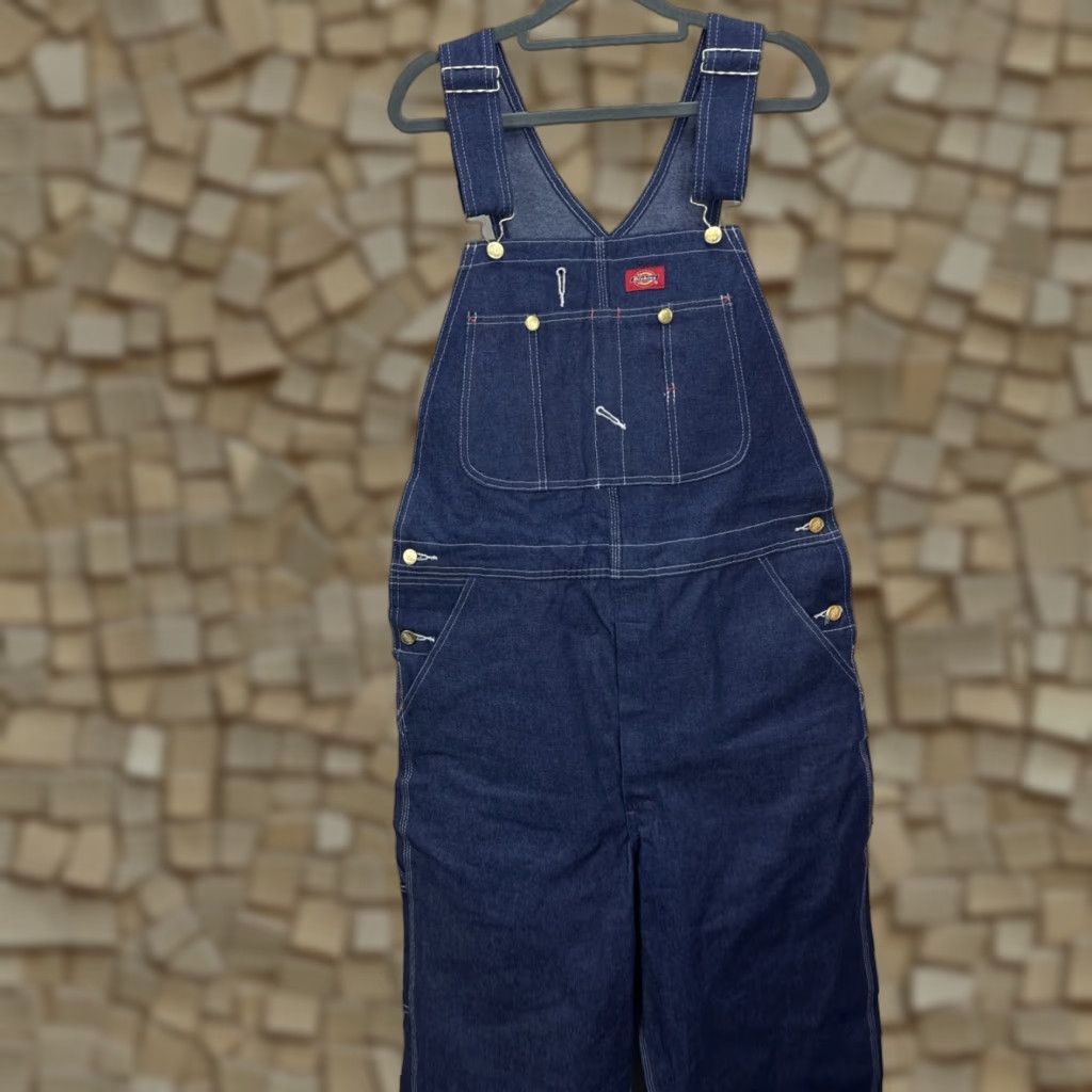 Dickies Dickies Classic Bib Overalls Men 34x32 Black Canvas Carpenter Work Pants Size US 34 / EU 50 - 1 Thumbnail