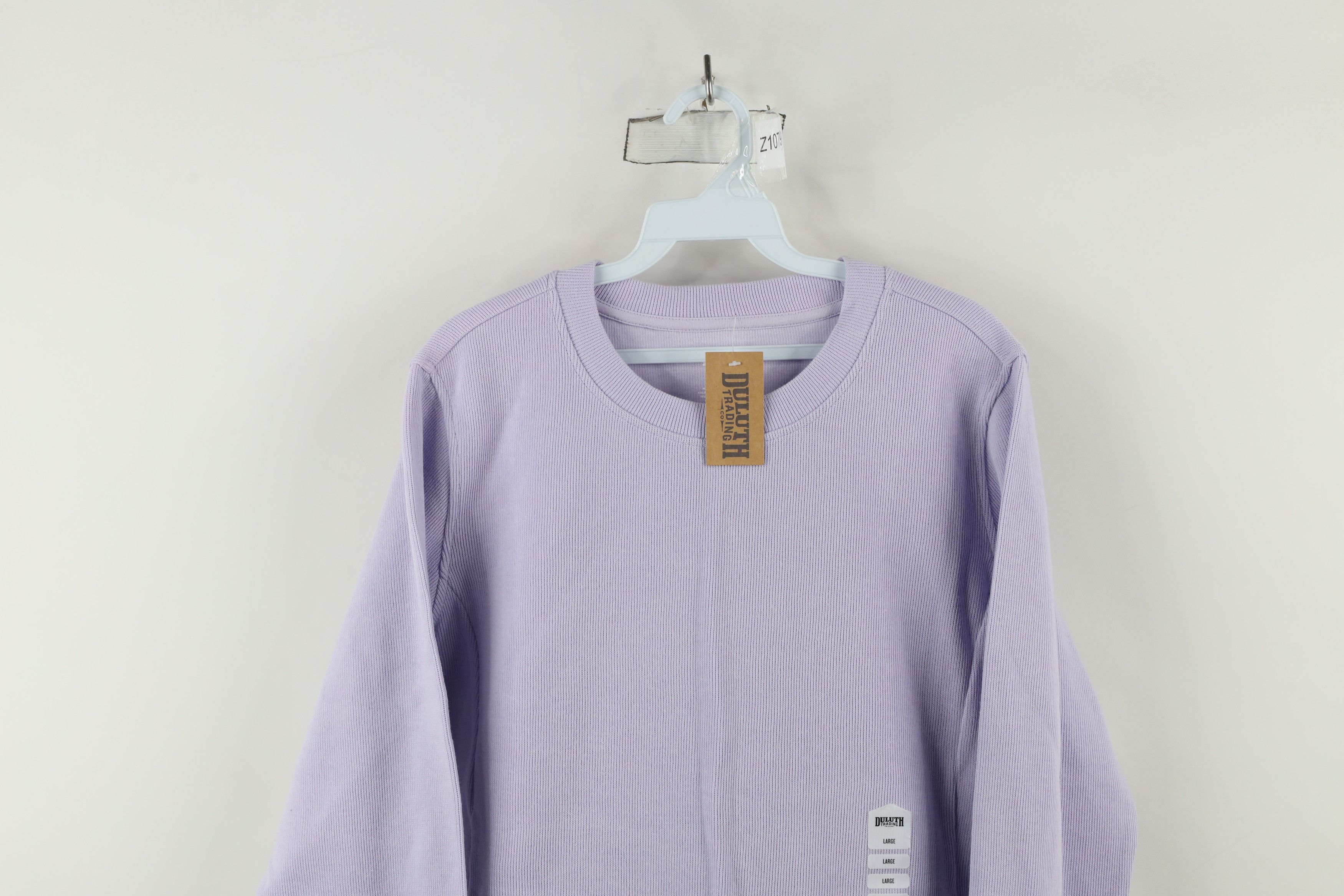Duluth Trading Company × Vintage New Duluth Trading Co Ribbed Knit Crewneck Sweater Purple Size L / US 10 / IT 46 - 2 Thumbnail