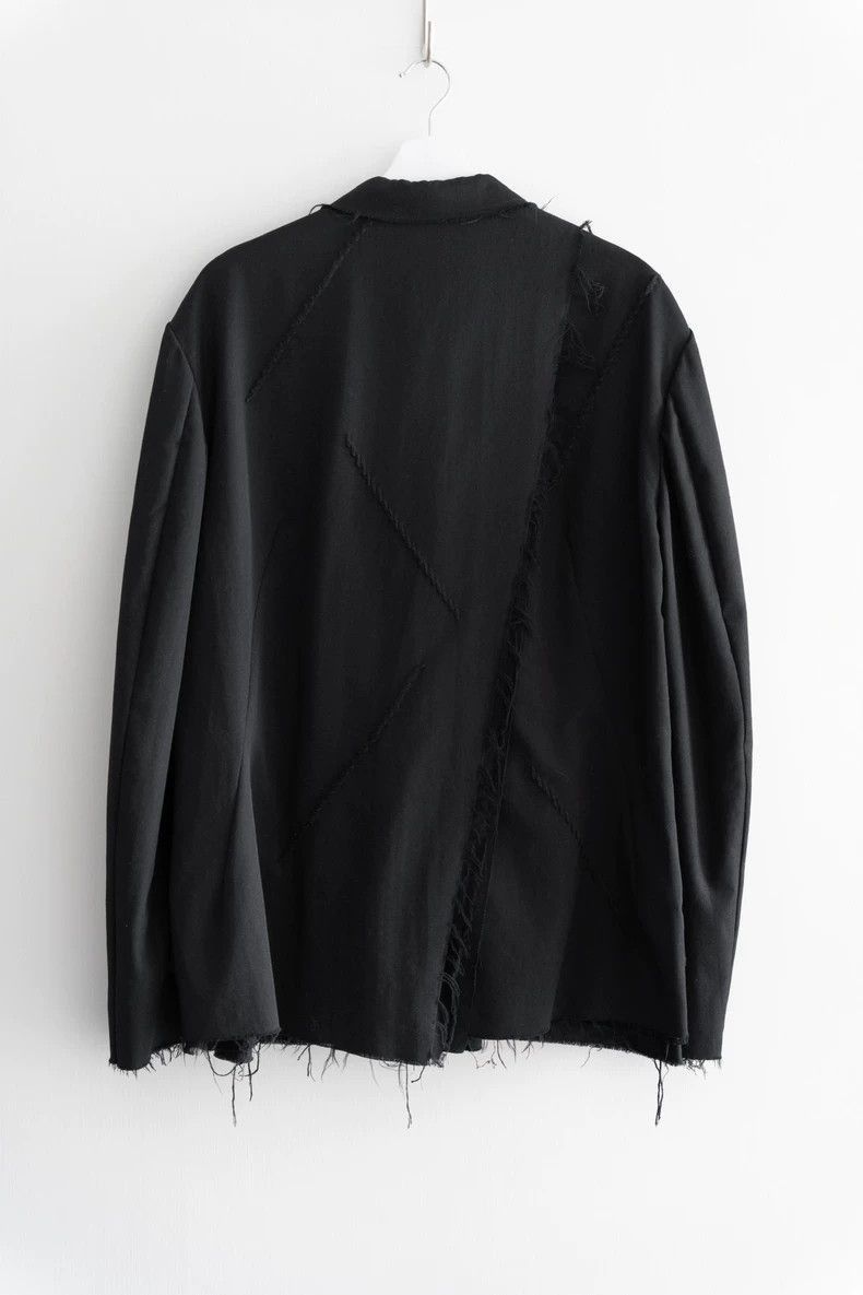 Yohji Yamamoto Yohji Yamamoto Yohji Yamamoto Black Layered Wool Blazer Size US M / EU 48-50 / 2 - 2 Thumbnail