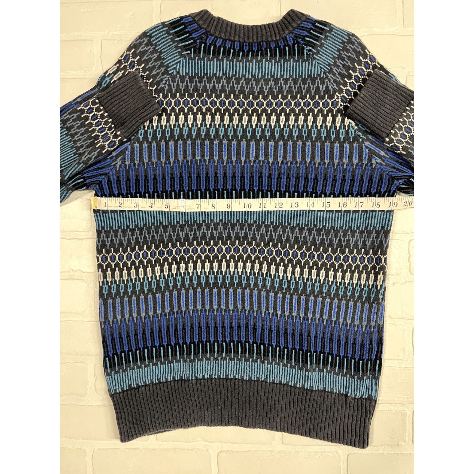 Mossimo Mossimo Crewneck Sweater Men’s S Multicolor Geometric 100% Cotton Crew Neck Long Sleeve Pullover Casual Fall Winter Spring Regular fit Breathing Size US S / EU 44-46 / 1 - 7 Thumbnail