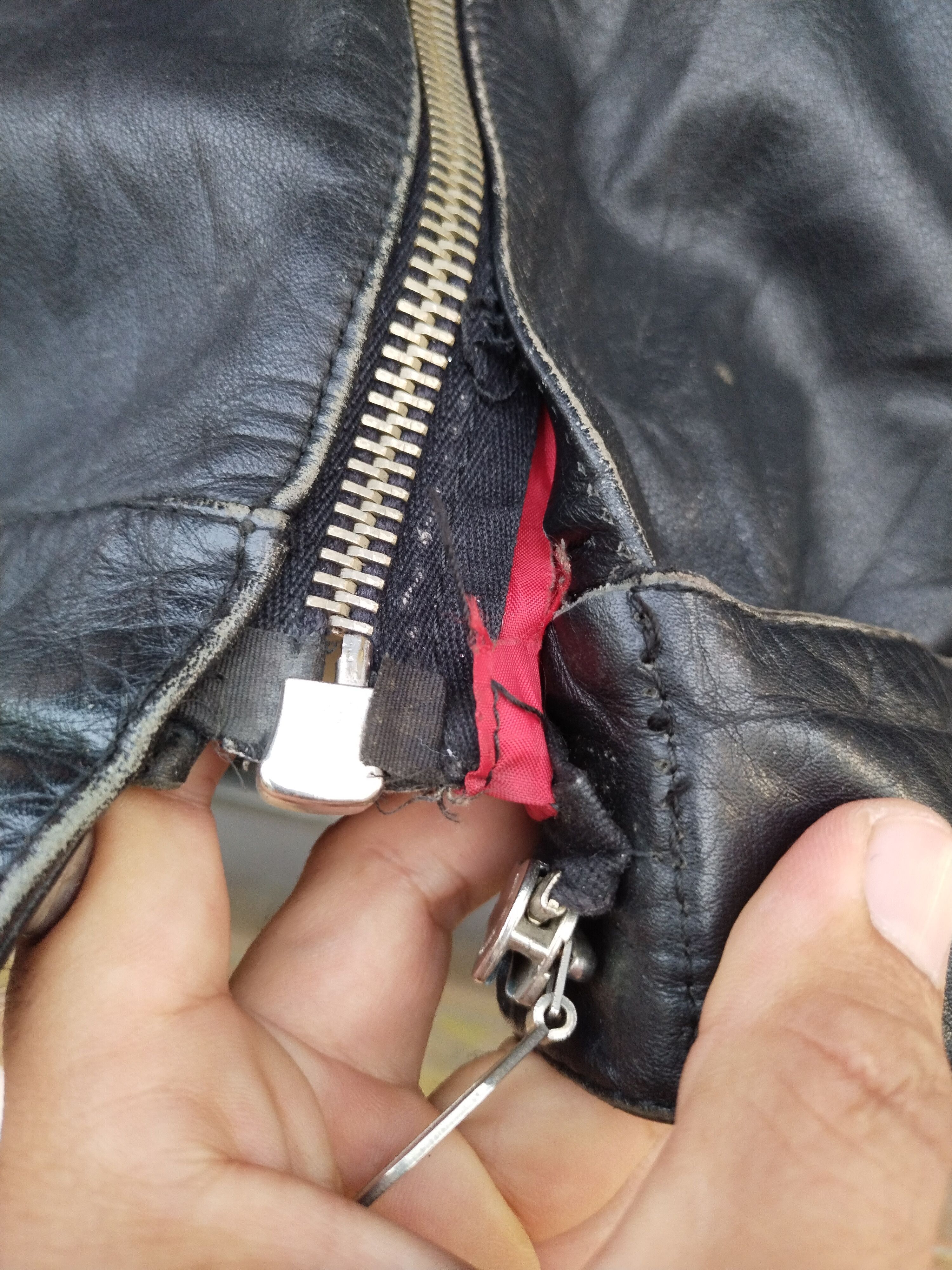 Leather Crazy Vtg Harro Kombi Biker Germany Leather Jacket Schott Size US S / EU 44-46 / 1 - 7 Thumbnail