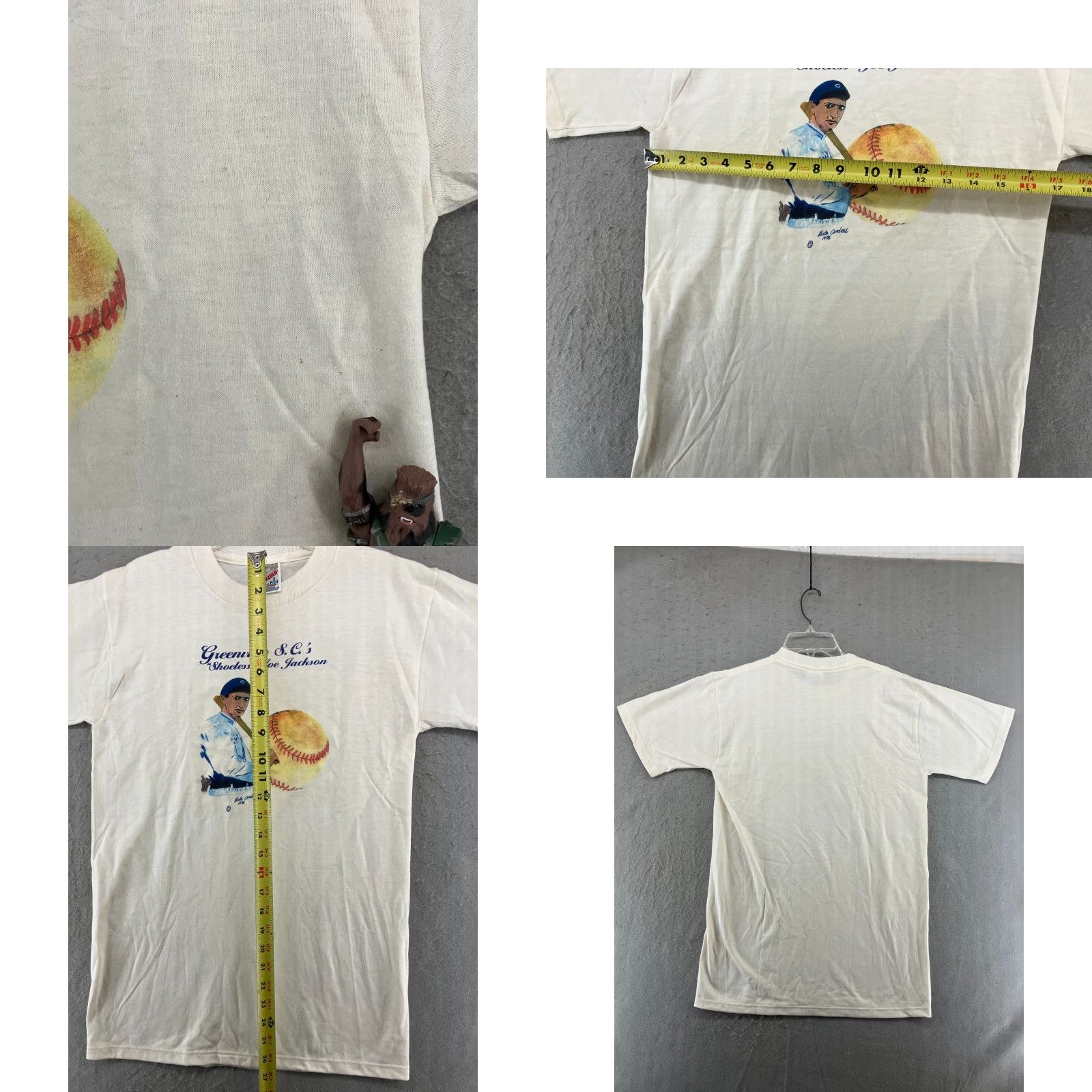 Vintage Vintage Joe Jackson Baseball T-Shirt Mens Small 90s Retro Sports USA White Size US S / EU 44-46 / 1 - 8 Thumbnail