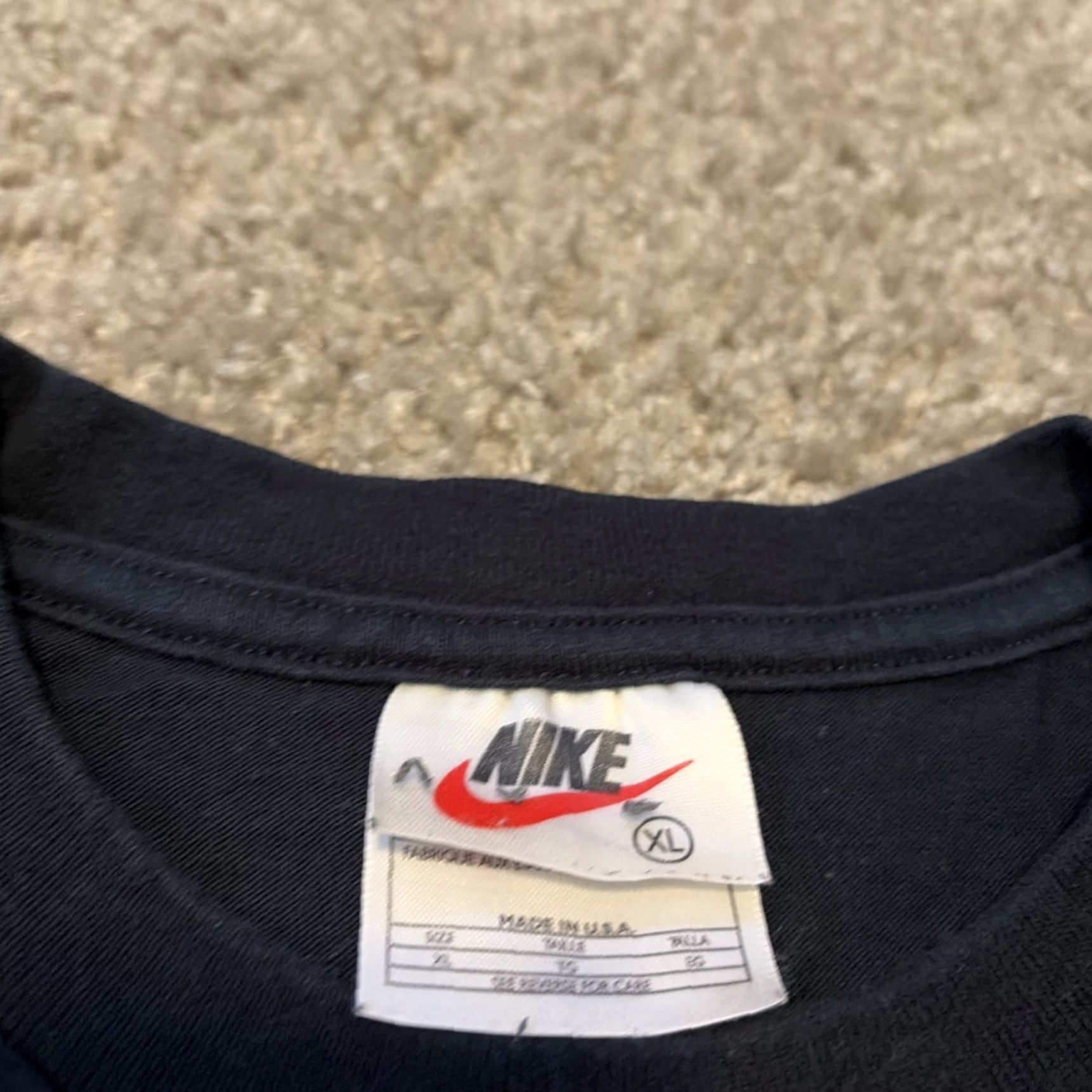 Nike VINTAGE Nike Court Tennis Athletics Black T-Shirt XL USA Mens XL Black USA 90s Size US XL / EU 56 / 4 - 5 Thumbnail