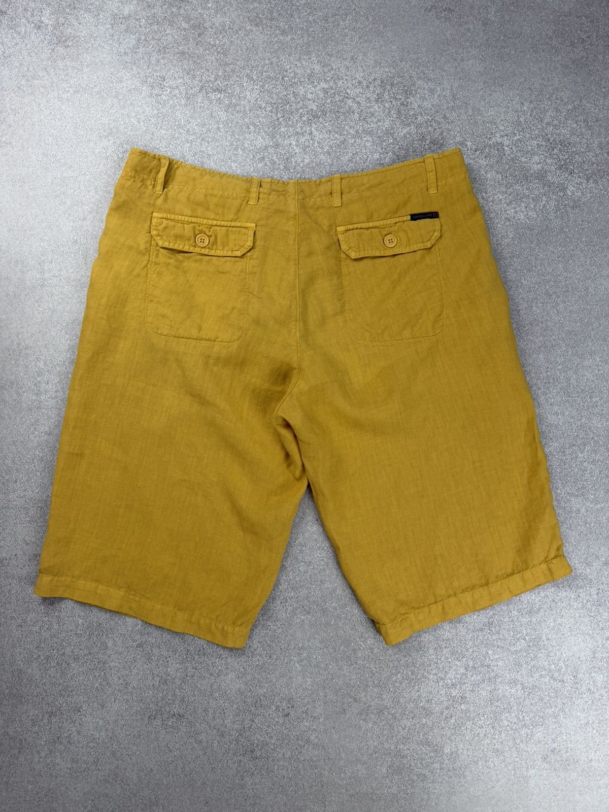 Corneliani Corneliani ID Yellow Linen Shorts Men’s Size 52 Size US 34 / EU 50 - 9 Thumbnail